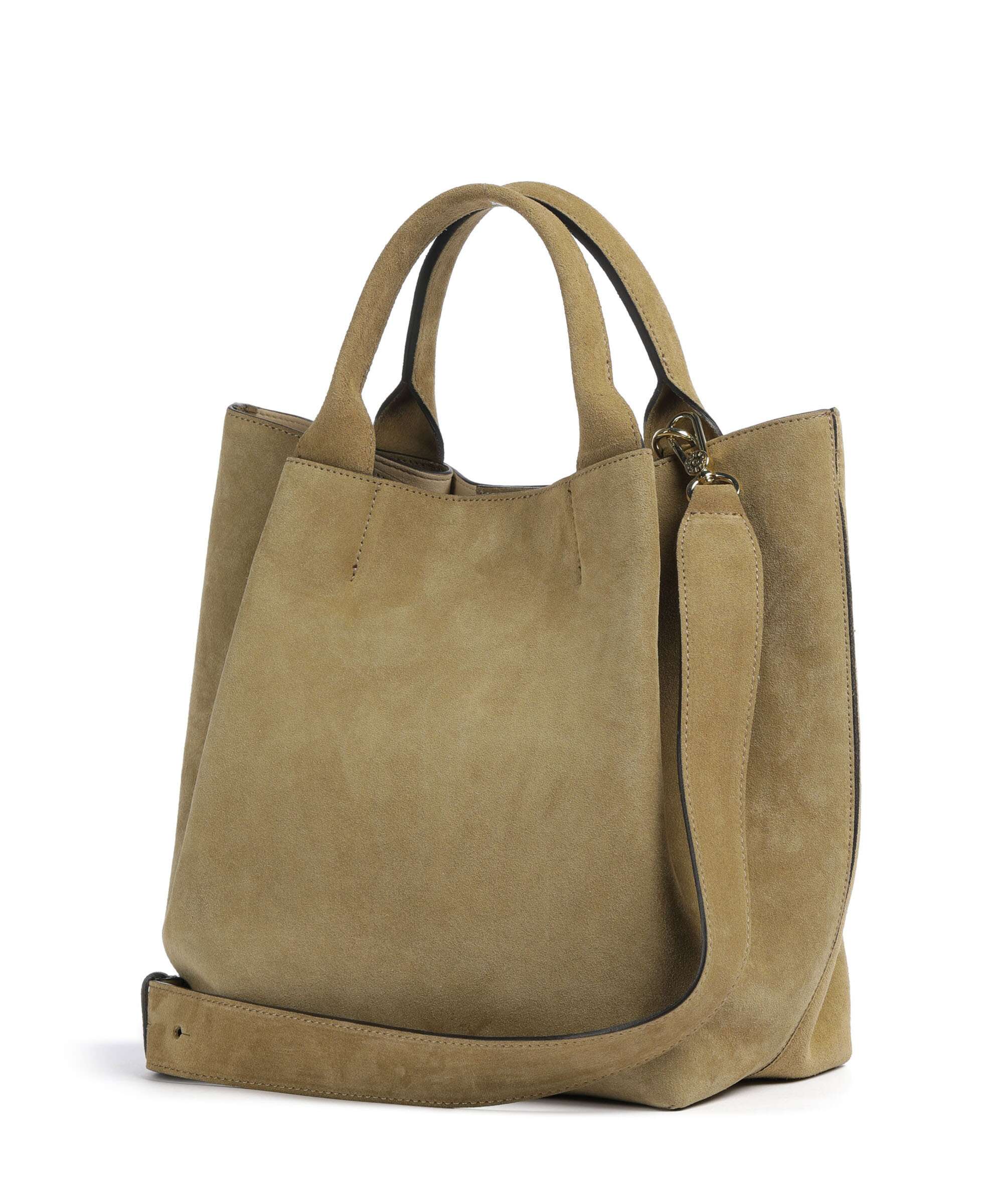 Abro Suede Essential Medium Handbag mud - Image 2