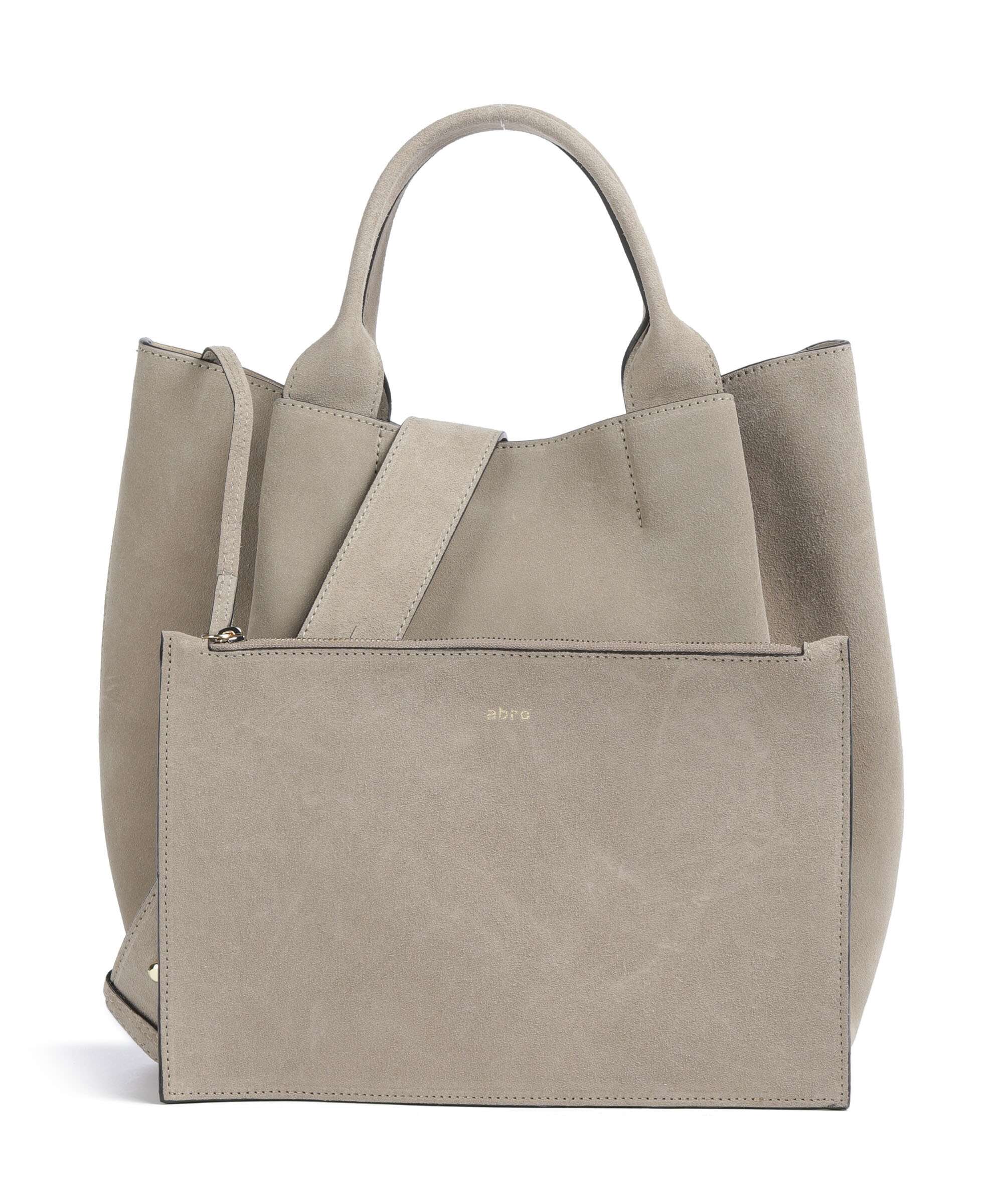 Abro Suede Essential Medium Handbag siena - Image 4