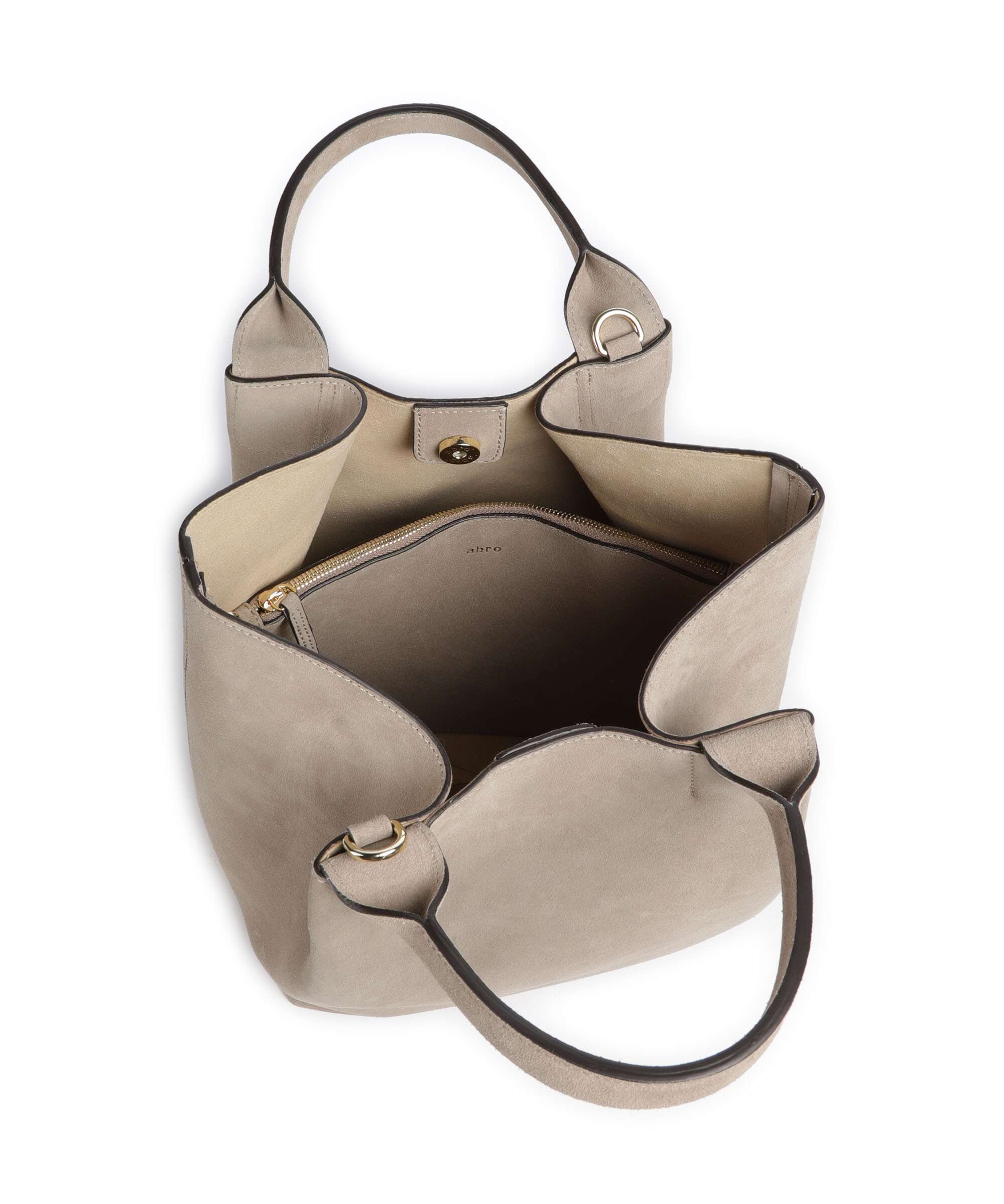 Abro Suede Essential Medium Handbag siena - Image 6