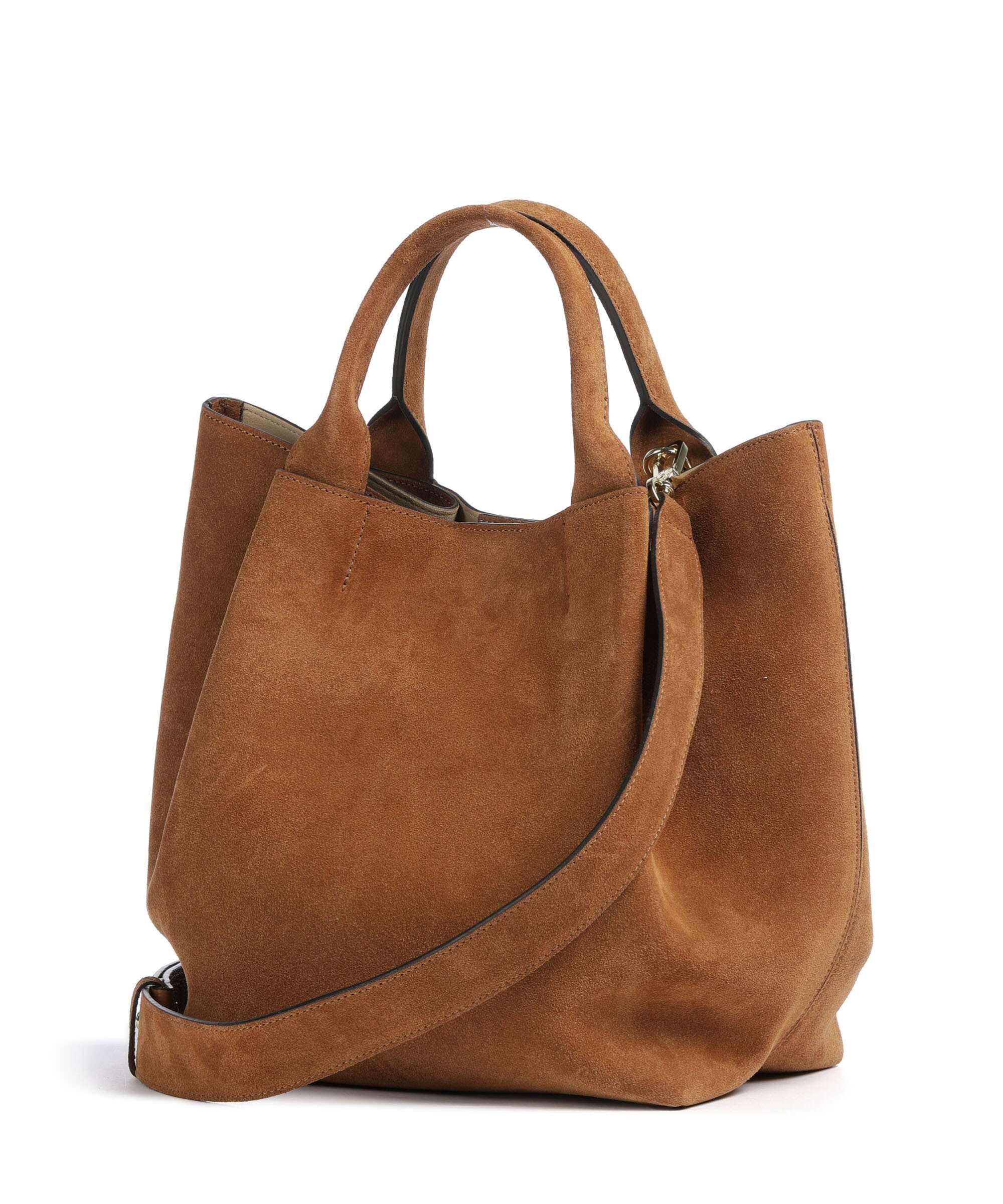 Abro Suede Essential Medium Handbag cuoio - Image 2