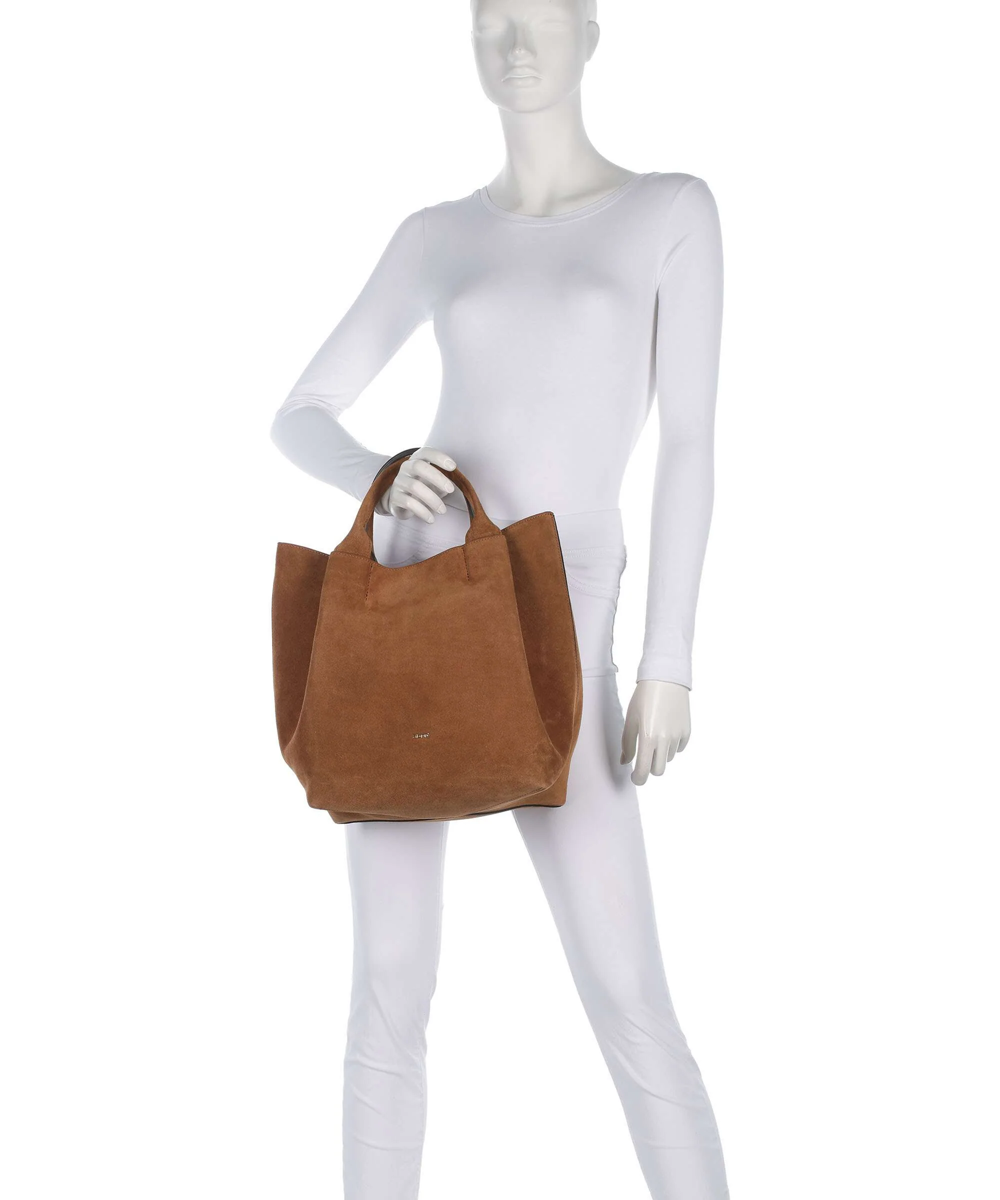 Abro Suede Essential Medium Handbag cuoio - Image 3