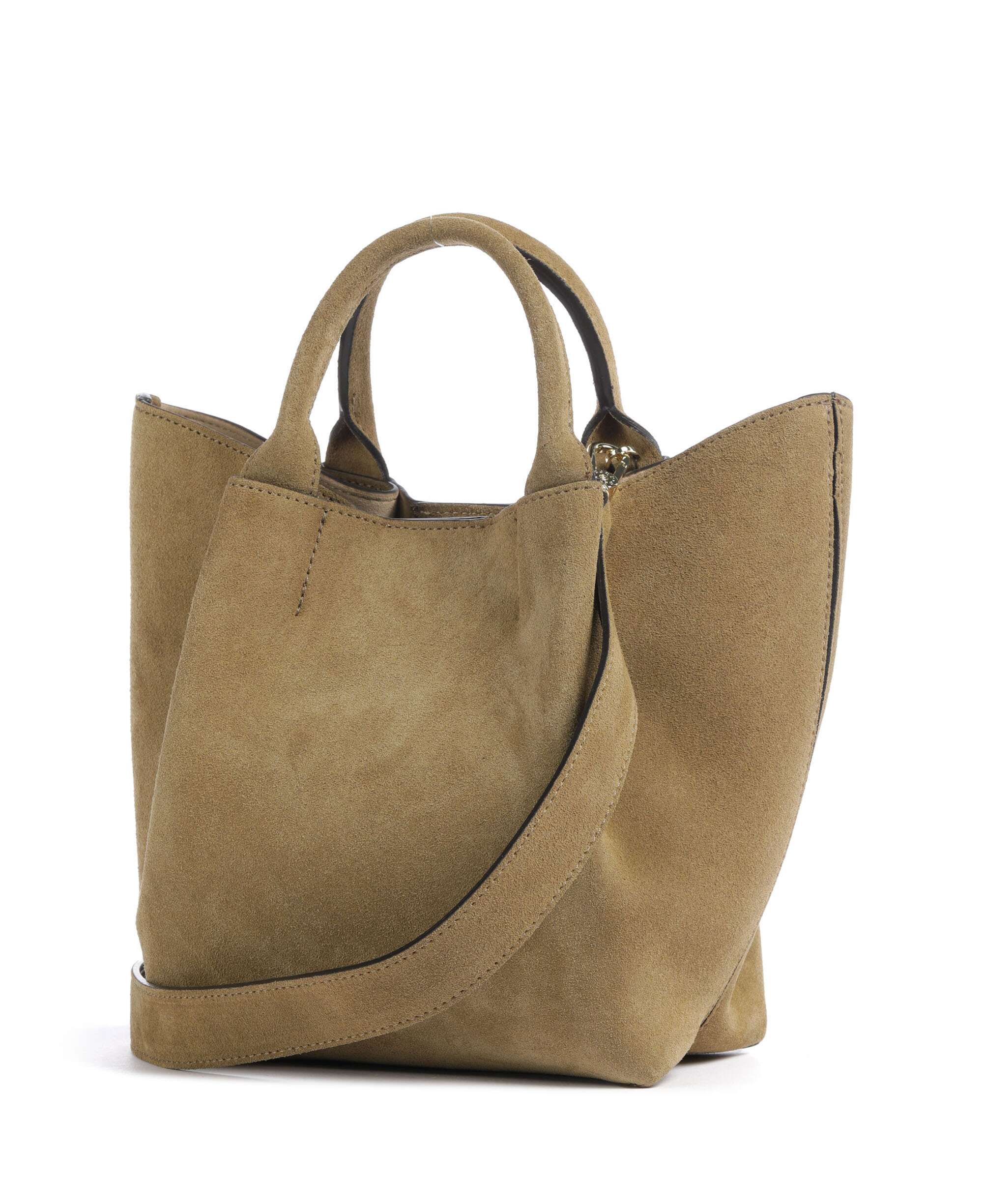 Abro Suede Essential Small Handbag mud - Image 2
