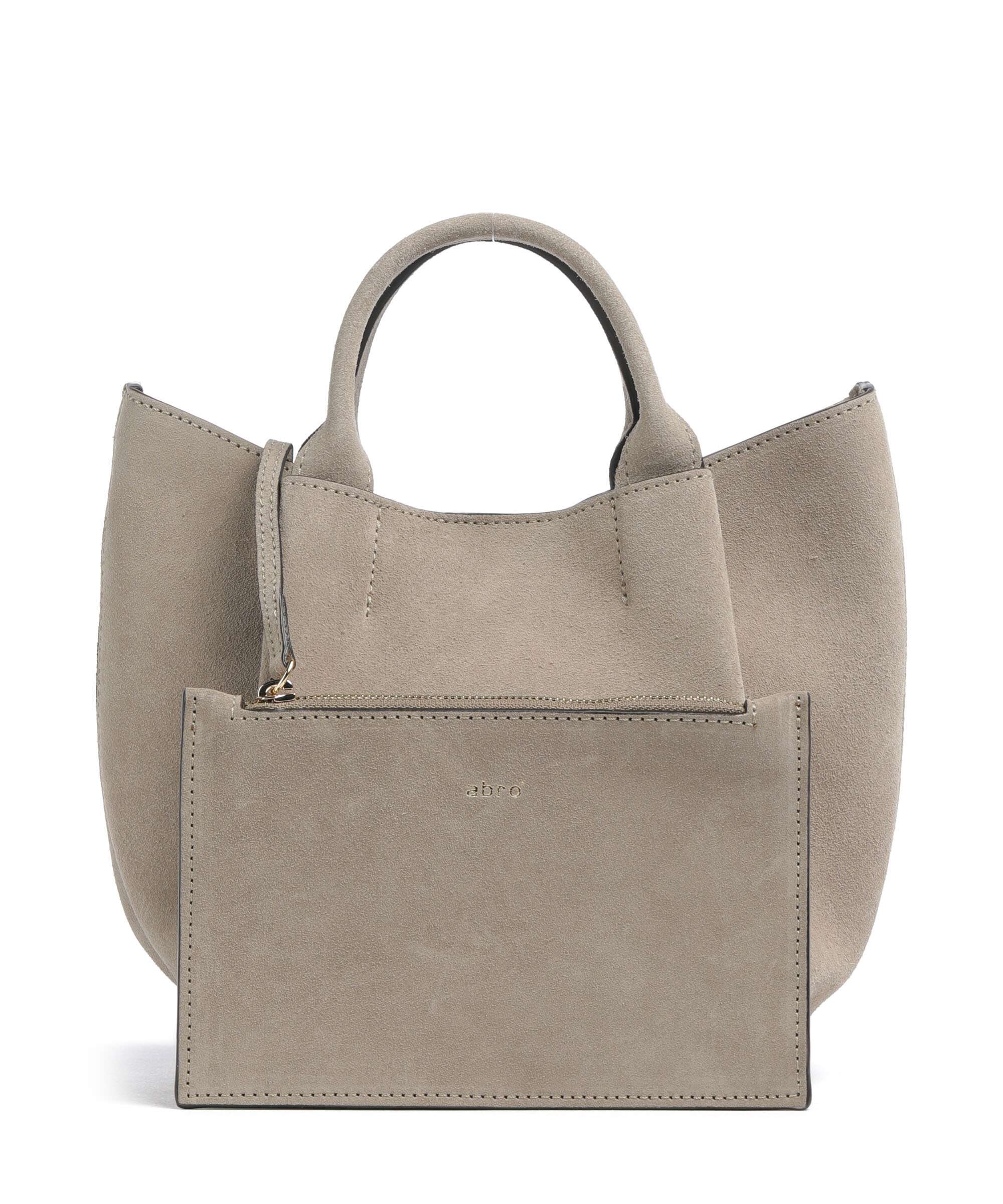 Abro Suede Essential Small Handbag siena - Image 4