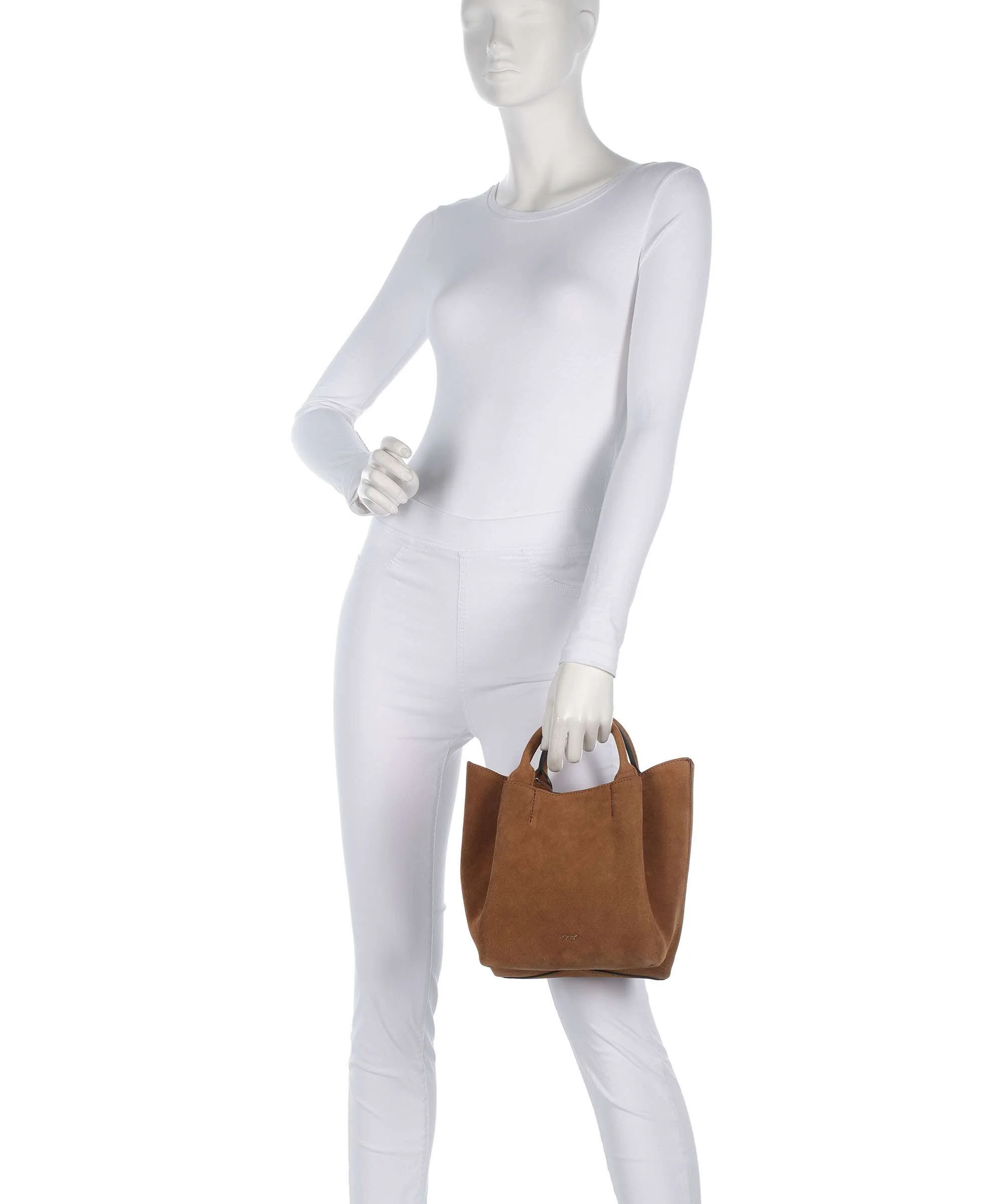 Abro Suede Essential Small Handbag cuoio - Image 3