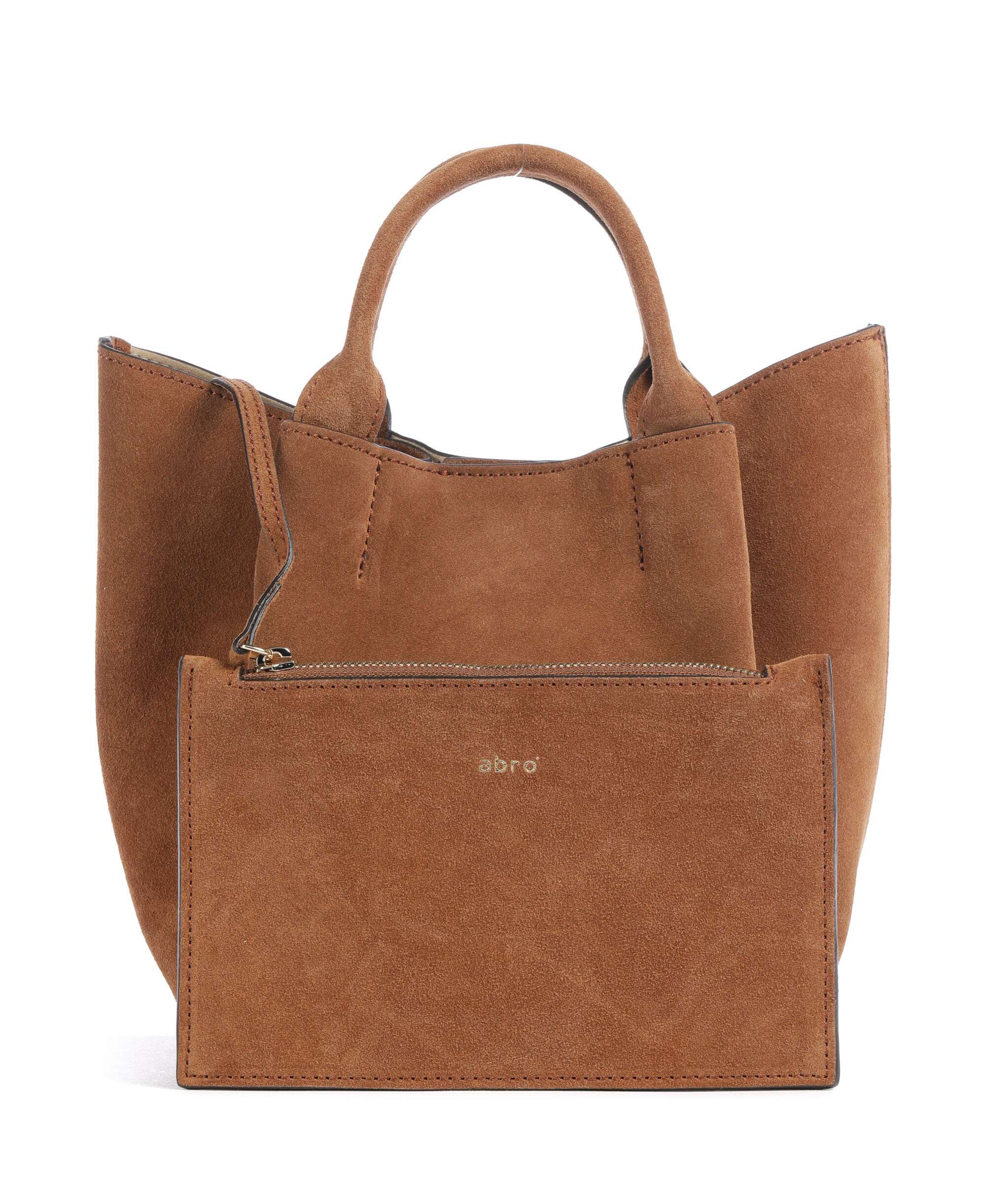 Abro Suede Essential Small Handbag cuoio - Image 4