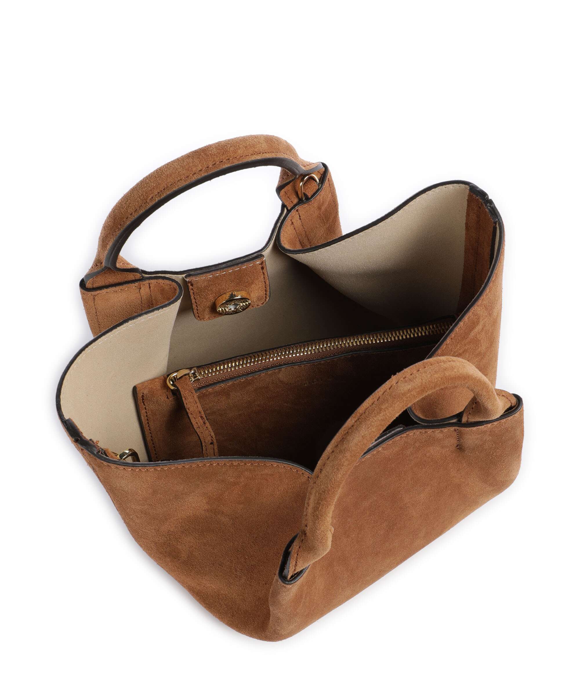 Abro Suede Essential Small Handbag cuoio - Image 6