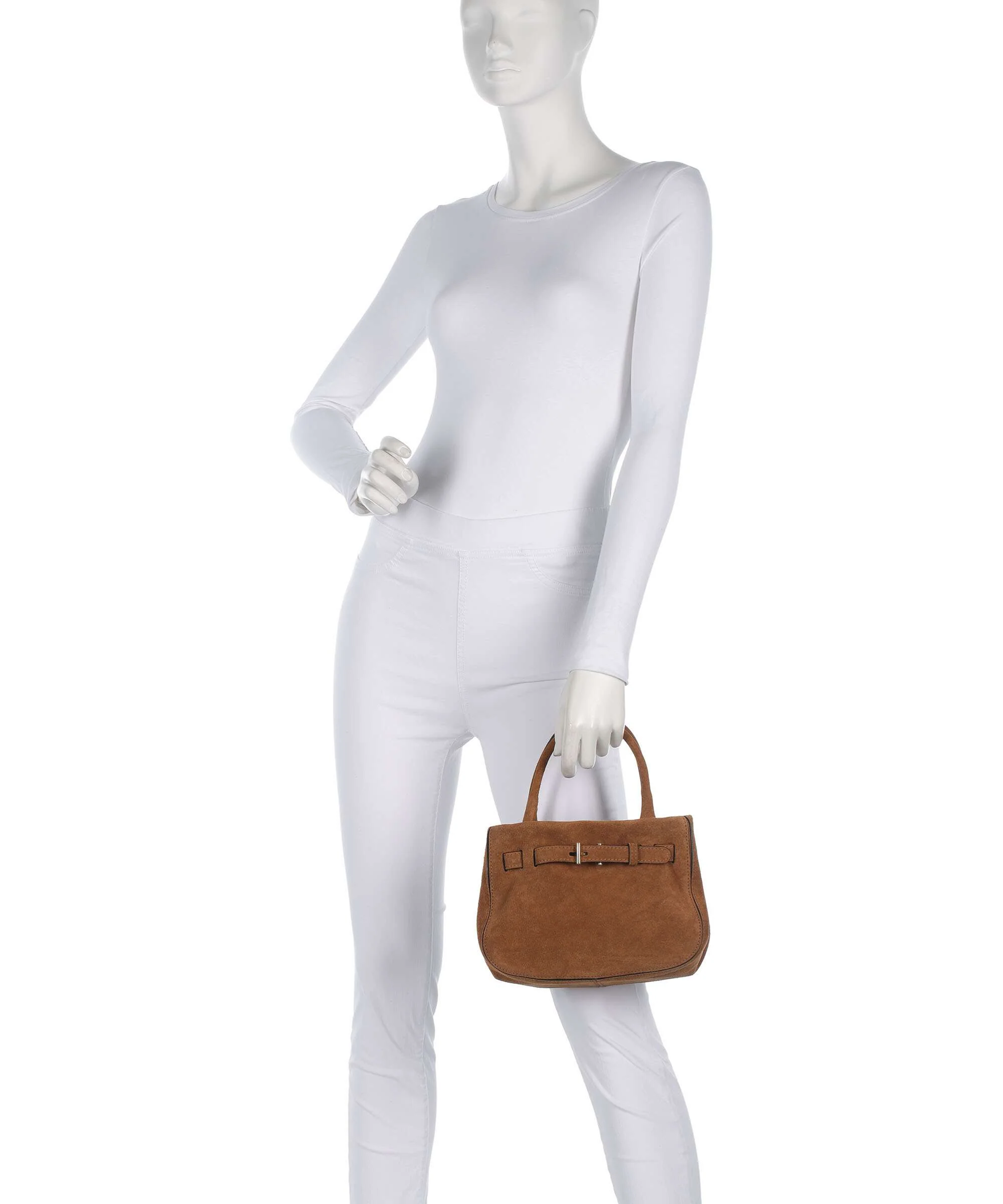 Abro Suede Jill Handbag cuoio - Image 3