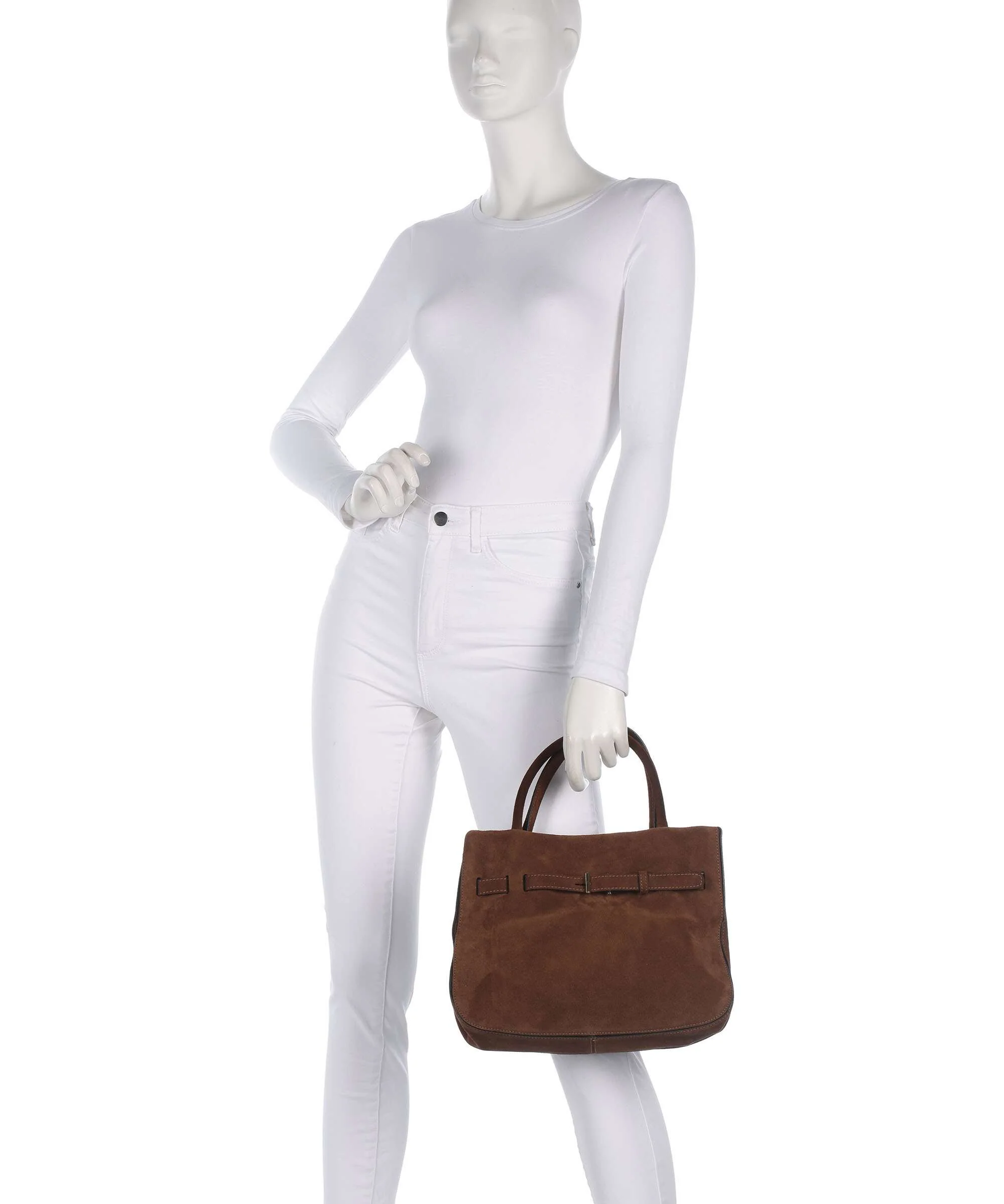 Abro Suede Jill Handbag wood - Image 3