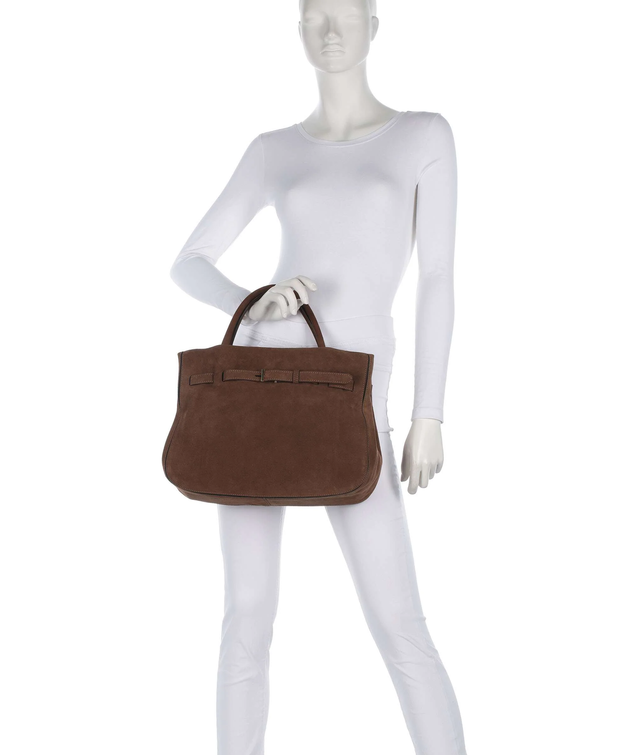 Abro Suede Jill Handbag wood - Image 3