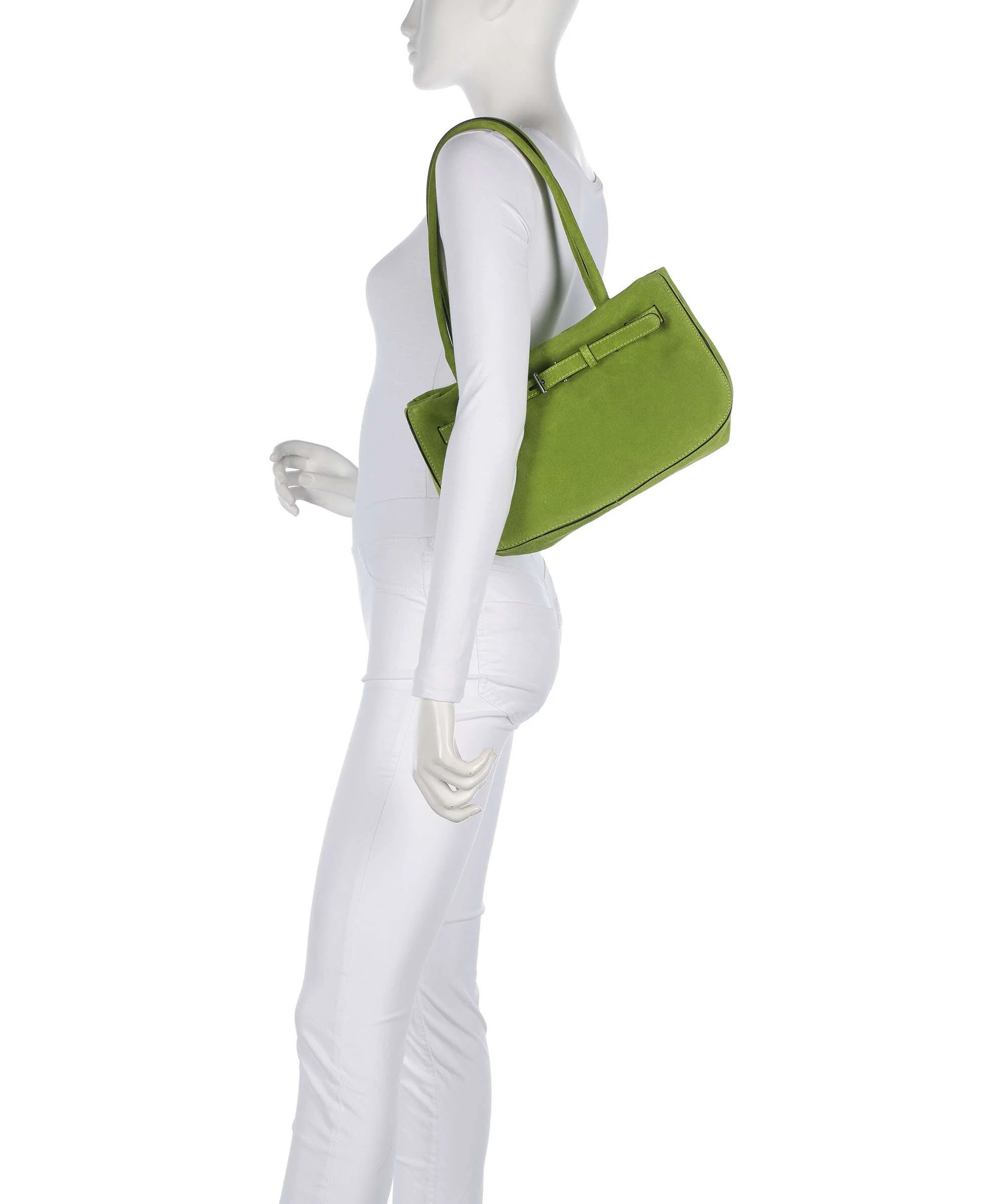 Abro Suede Jill Shoulder bag lime - Image 3