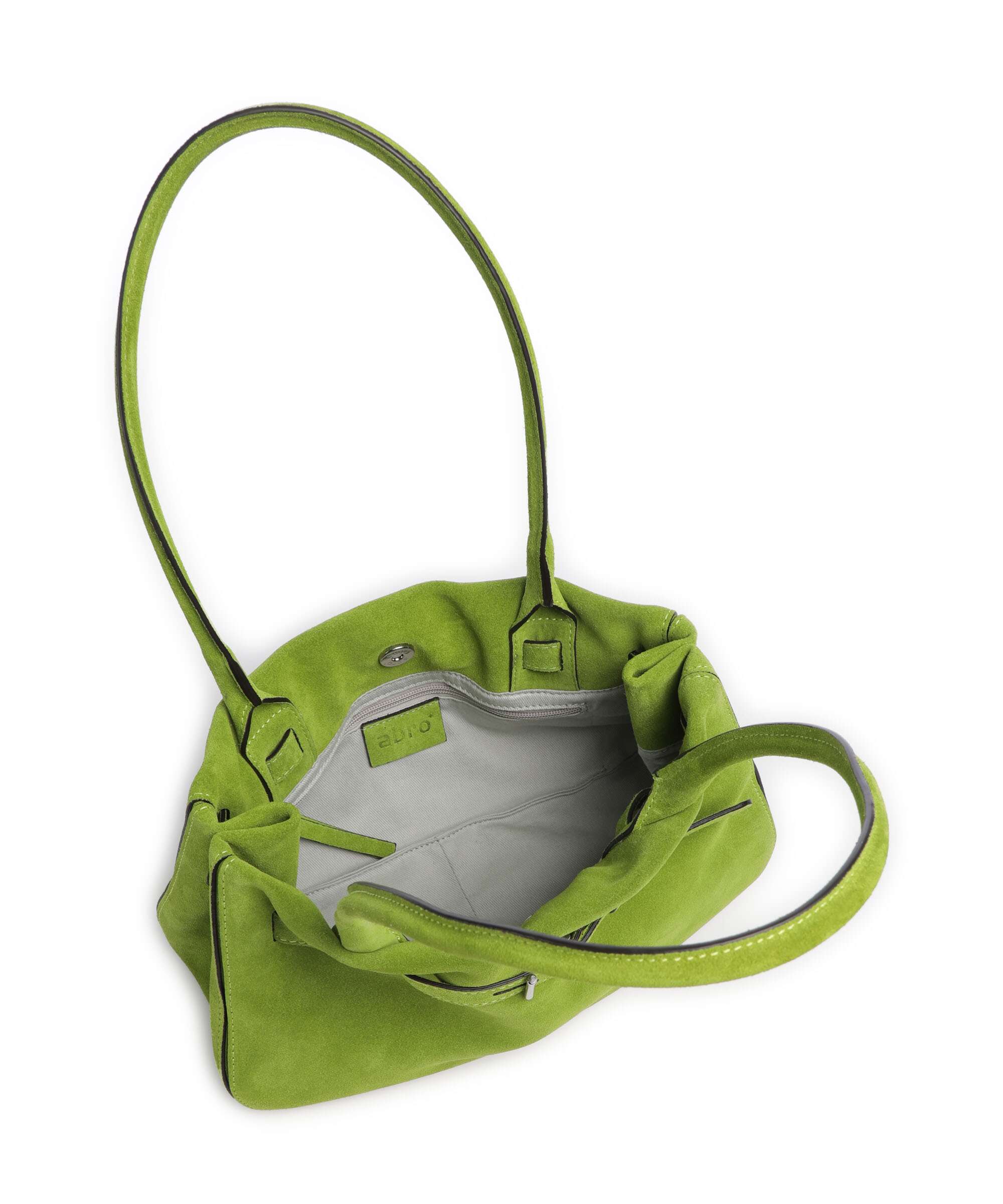 Abro Suede Jill Shoulder bag lime - Image 5