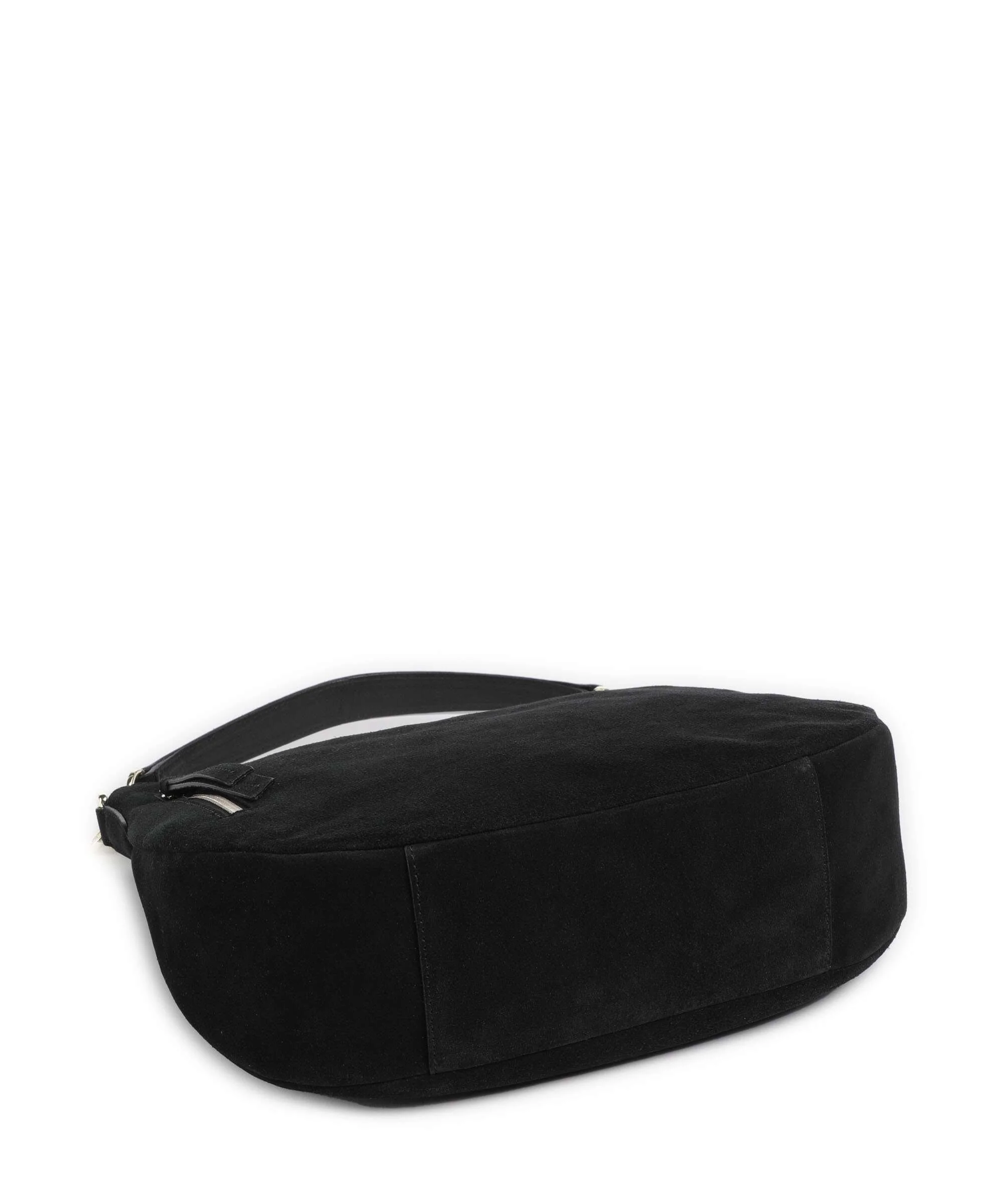 Abro Suede Juna Small Hobo bag black/gold - Image 5