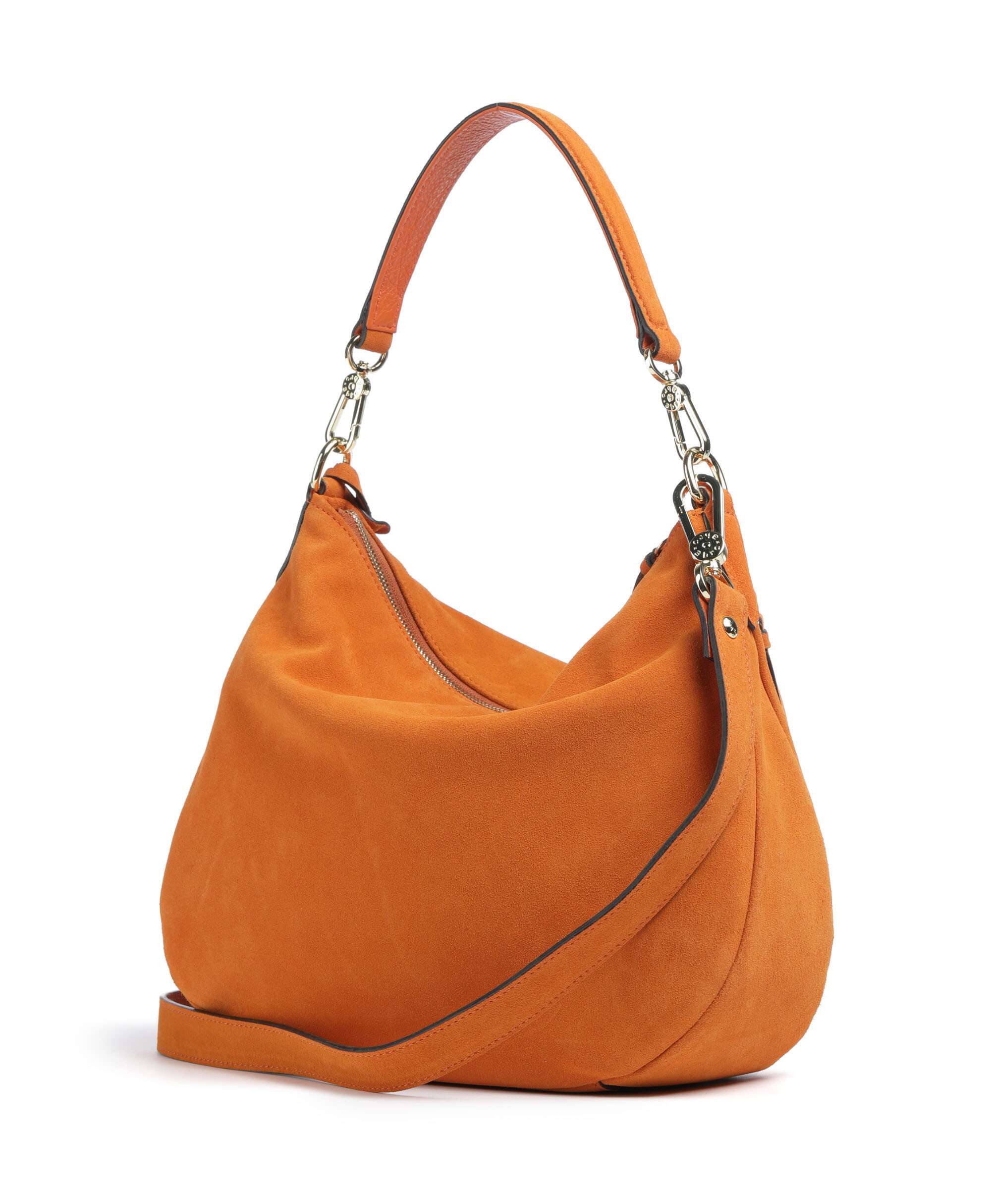 Abro Suede Juna Small Hobo bag orange - Image 2