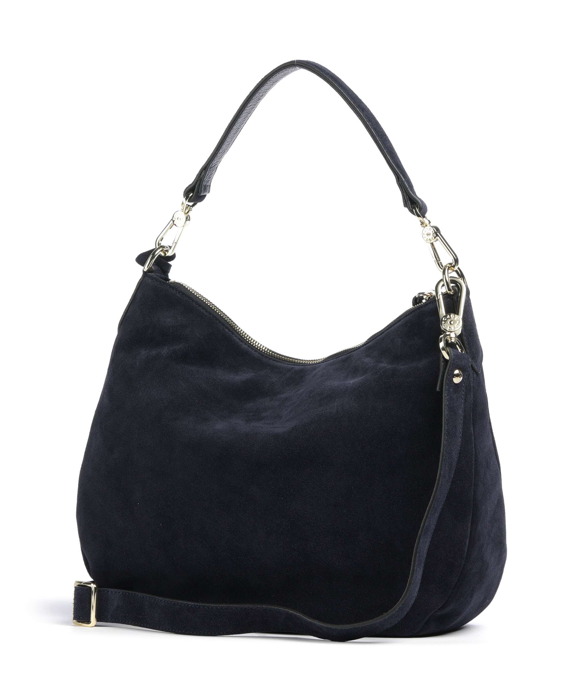 Abro Suede Juna Small Hobo bag navy - Image 2