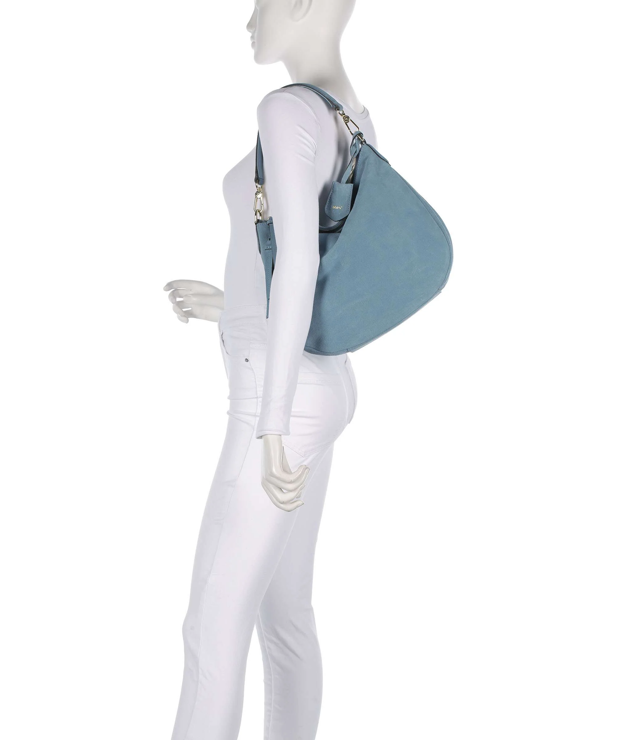 Abro Suede Juna Small Hobo bag sapphire - Image 3