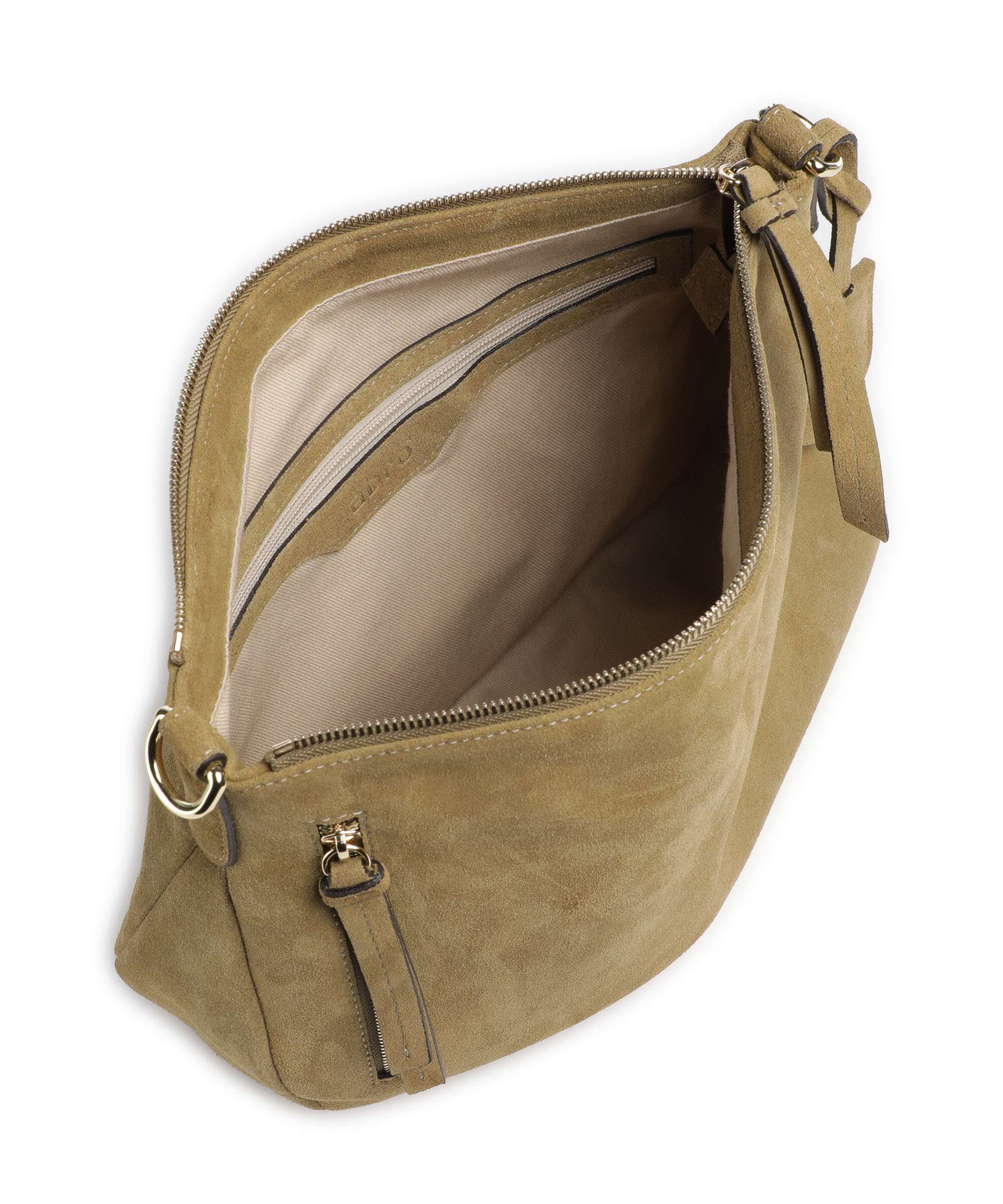 Abro Suede Juna Small Hobo bag mud - Image 6