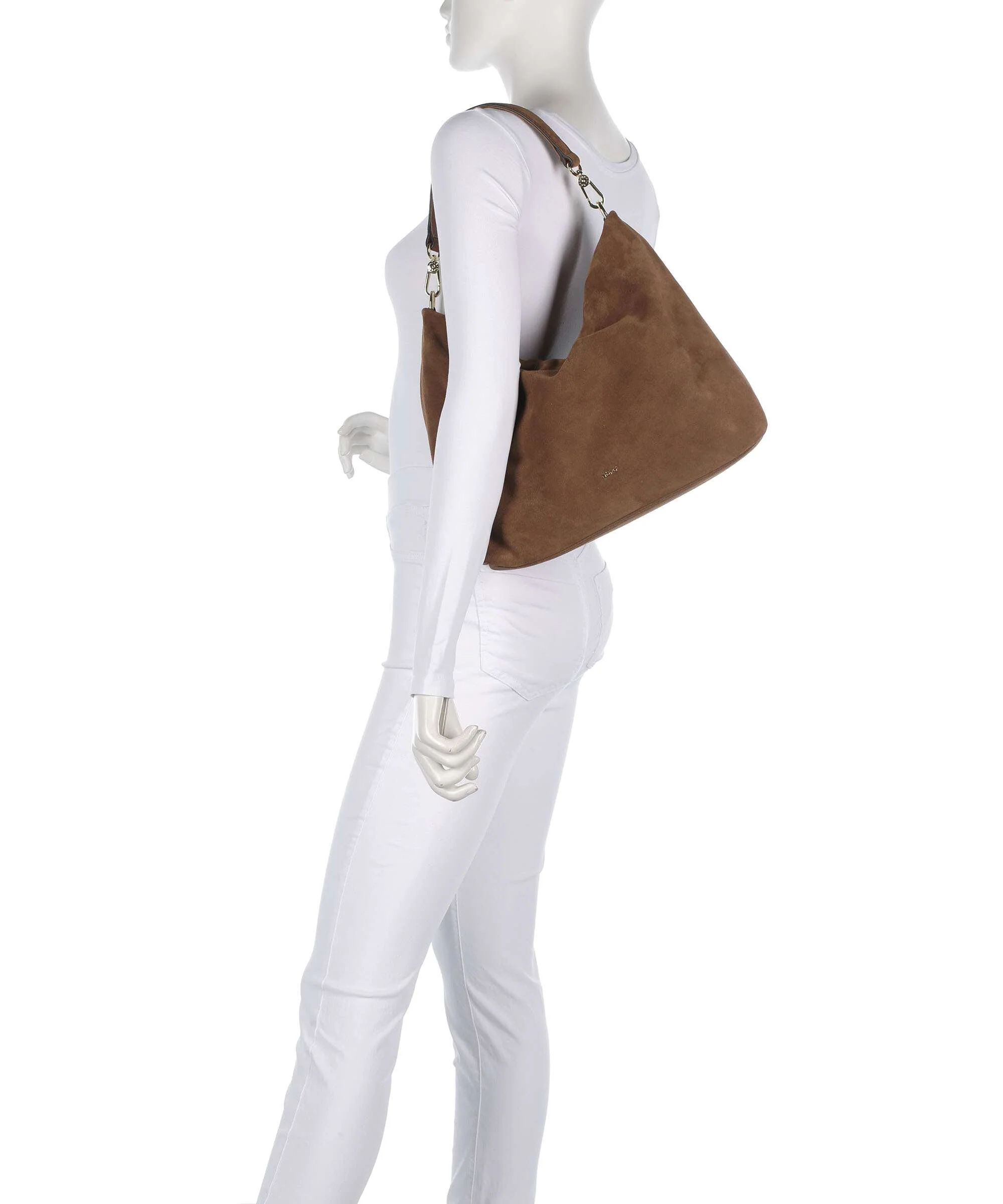 Abro Suede Kaia Hobo bag camel - Image 3