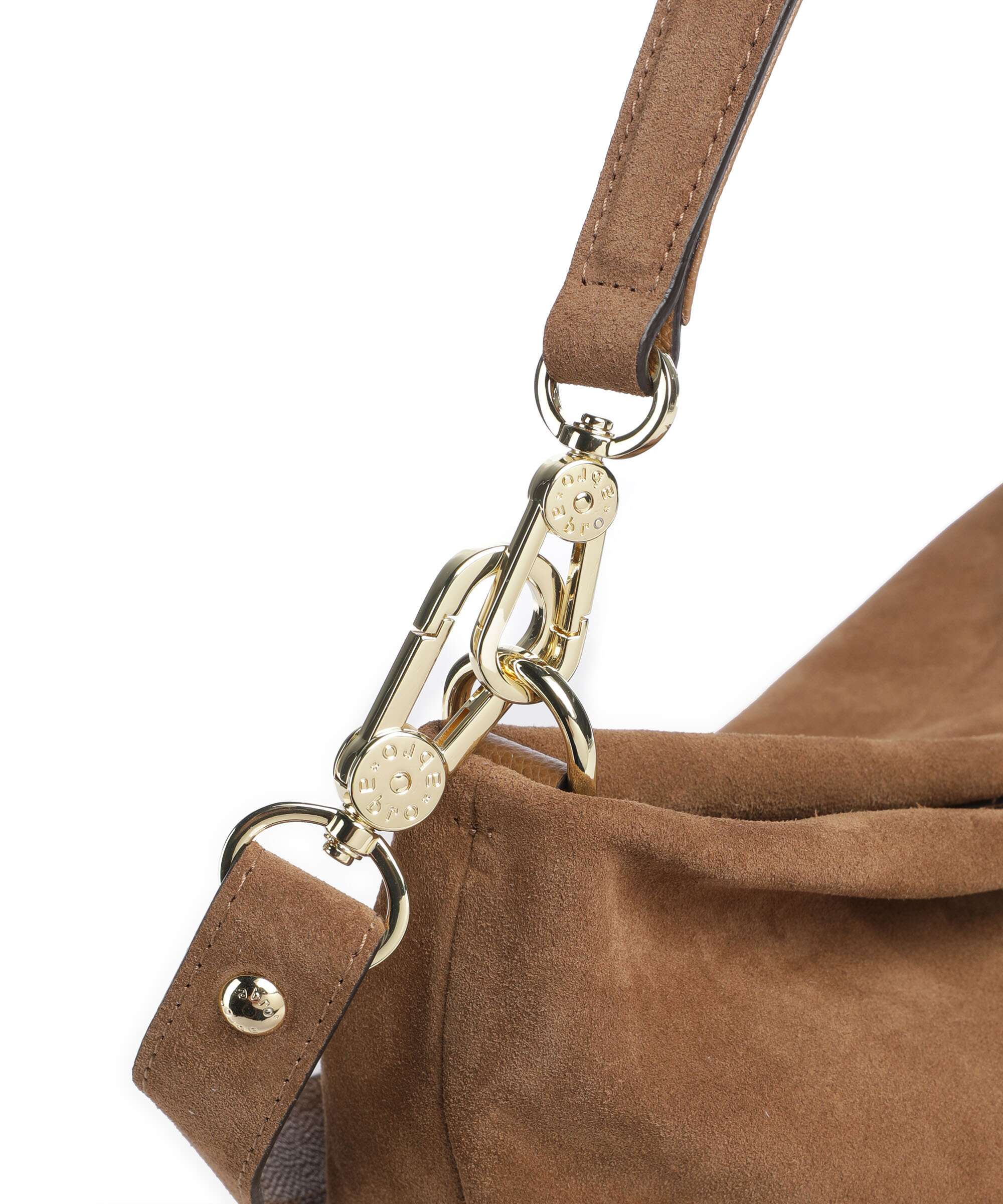 Abro Suede Kaia Hobo bag camel - Image 4