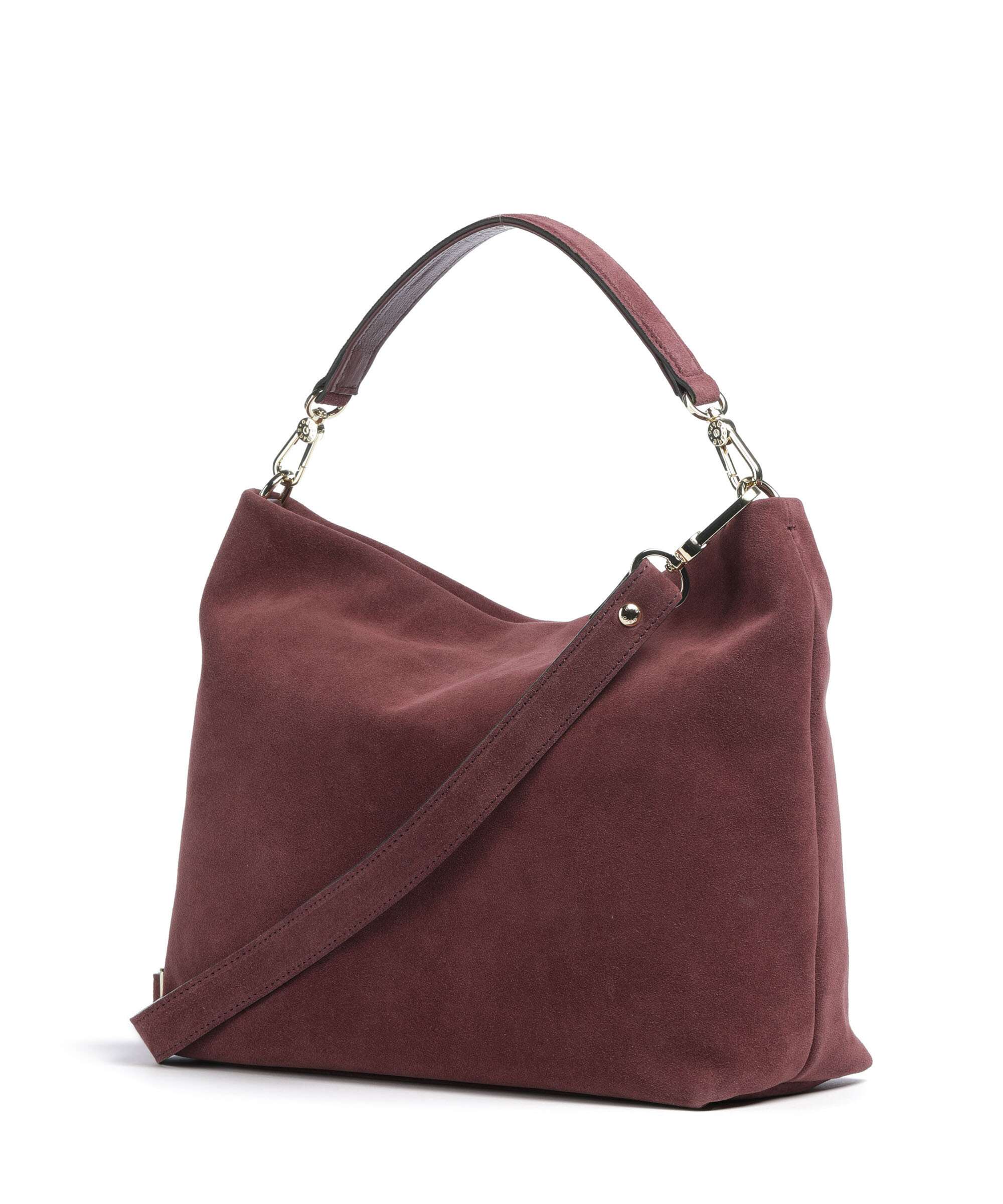 Abro Suede Kaia Hobo bag bordeaux - Image 2