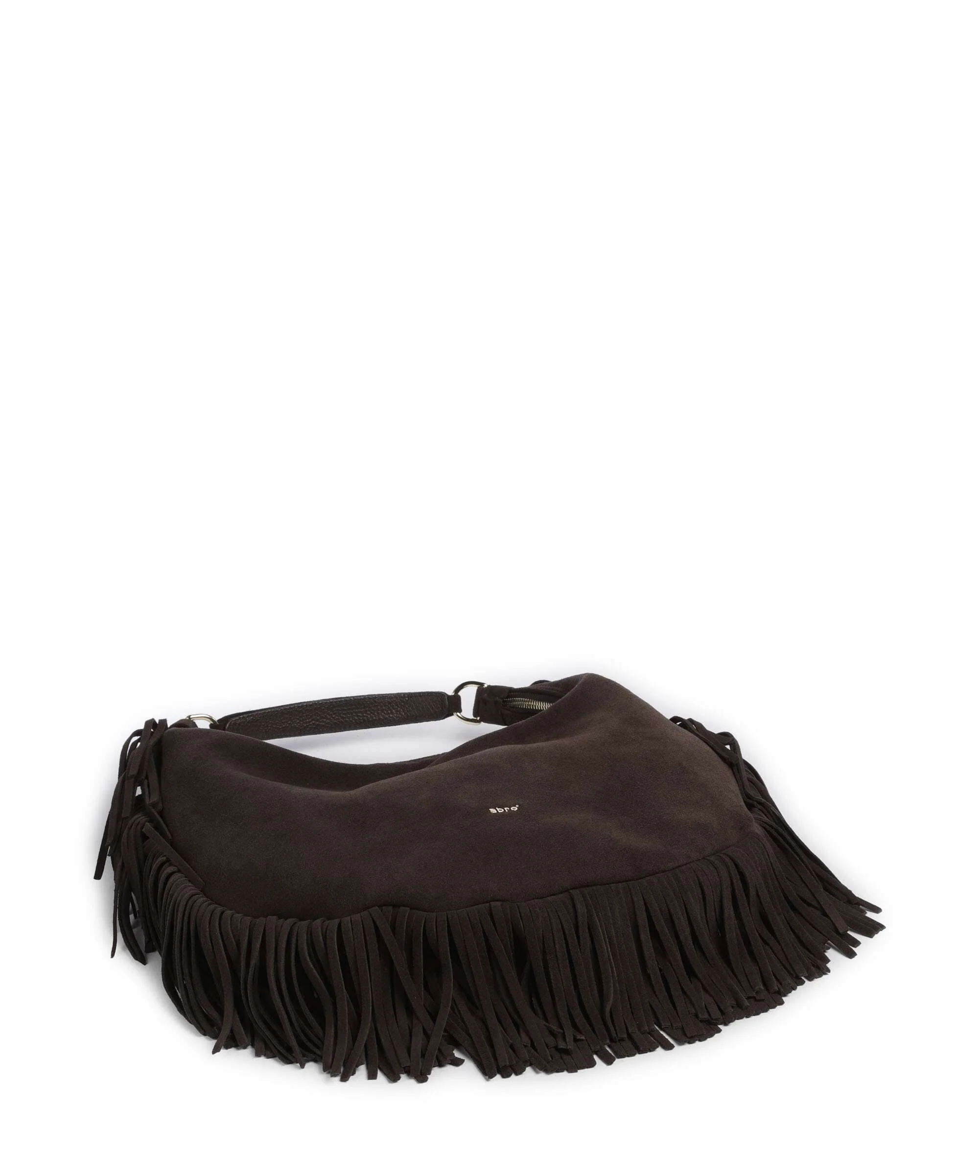 Abro Suede Nana Fringes Hobo bag dark brown - Image 4