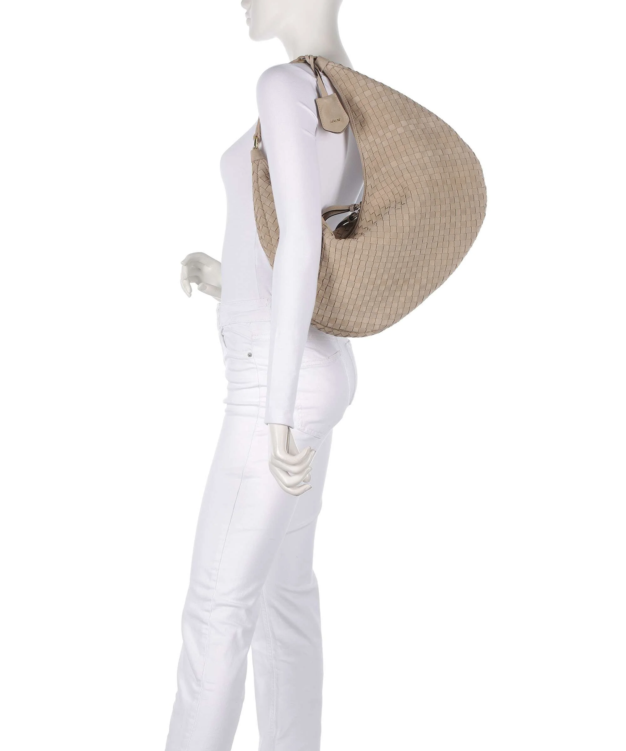 Abro Suede Nana Hobo bag natural - Image 3