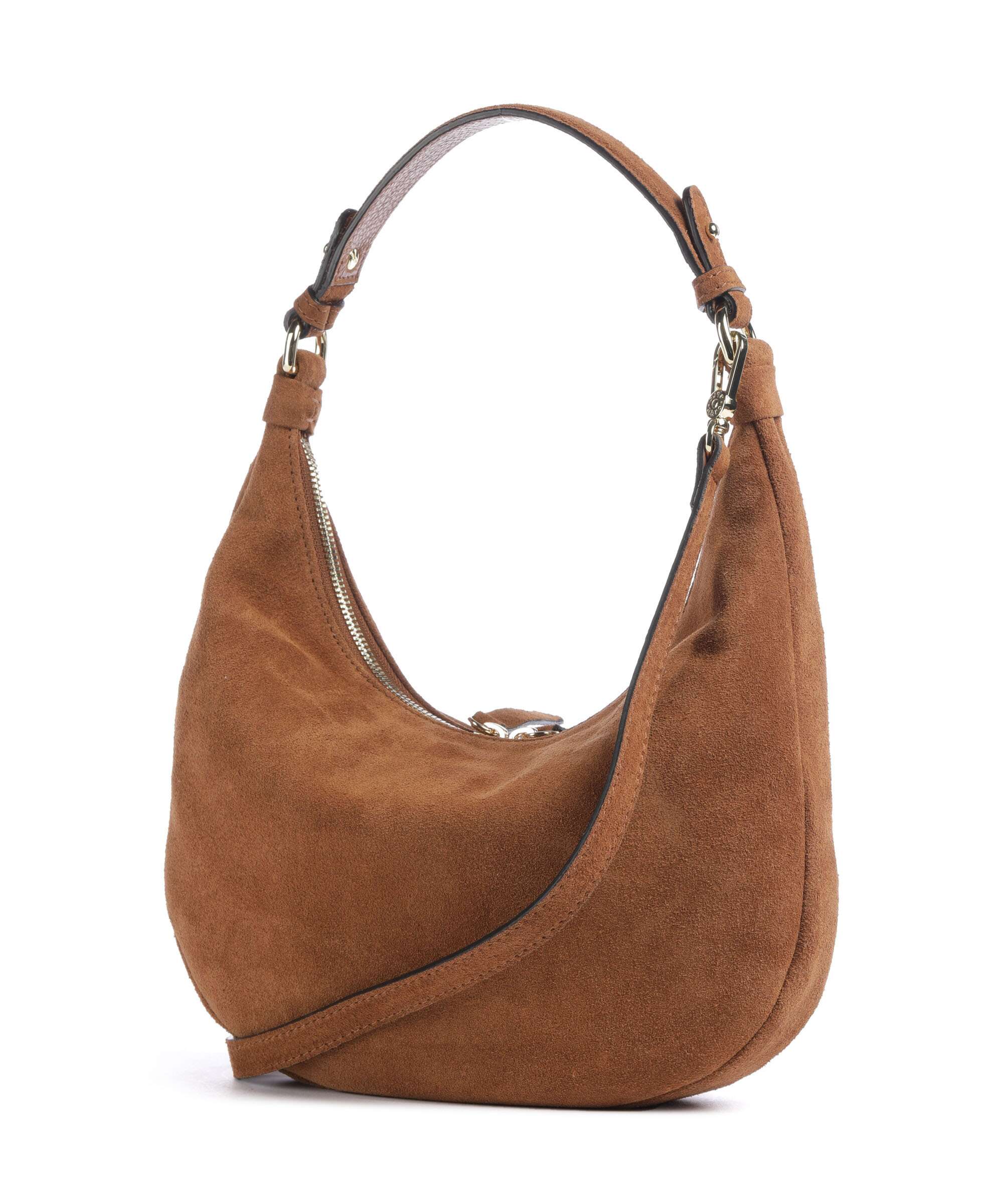 Abro Suede Nana Mini Hobo bag cuoio - Image 2