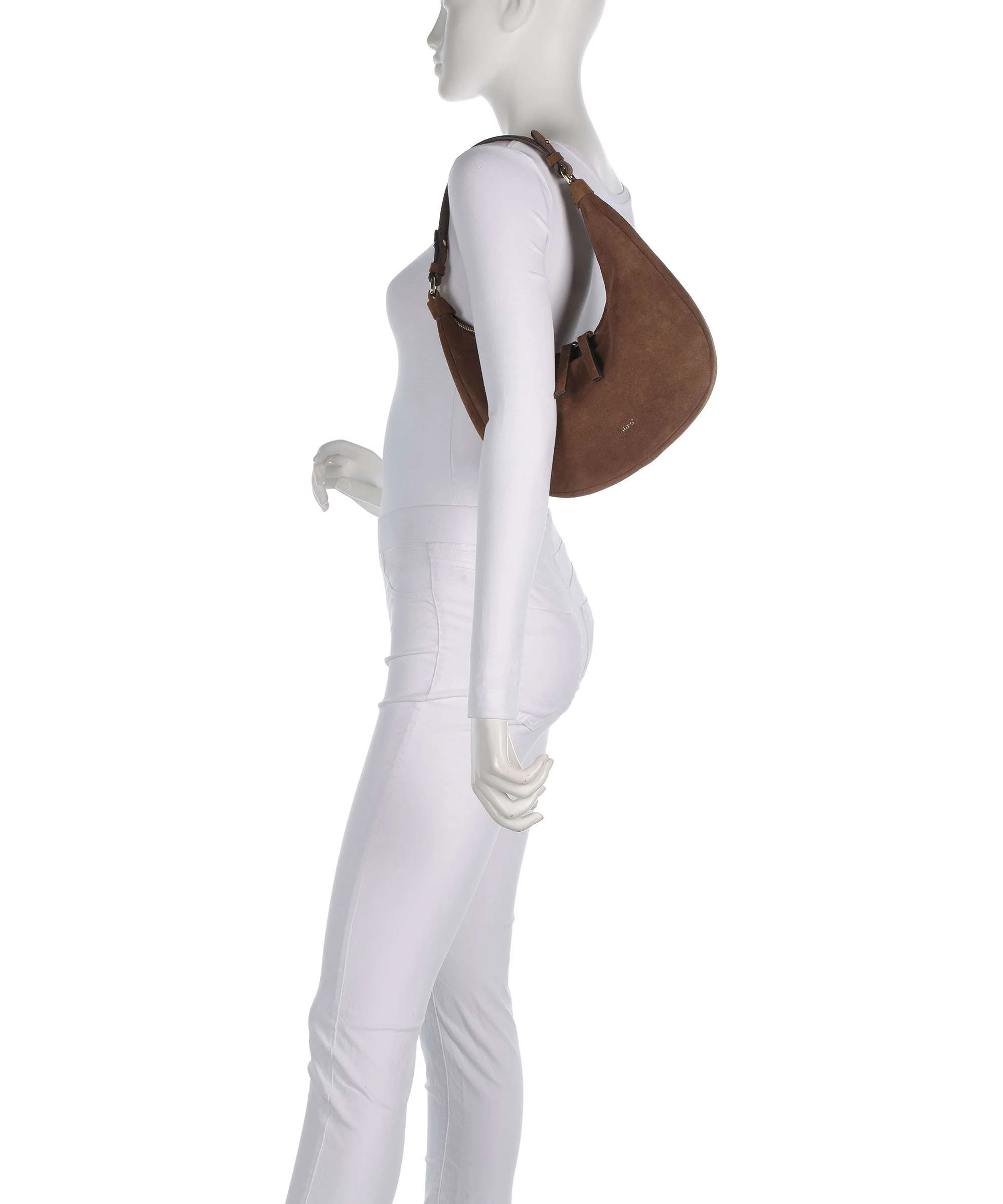 Abro Suede Nana Mini Hobo bag wood - Image 3