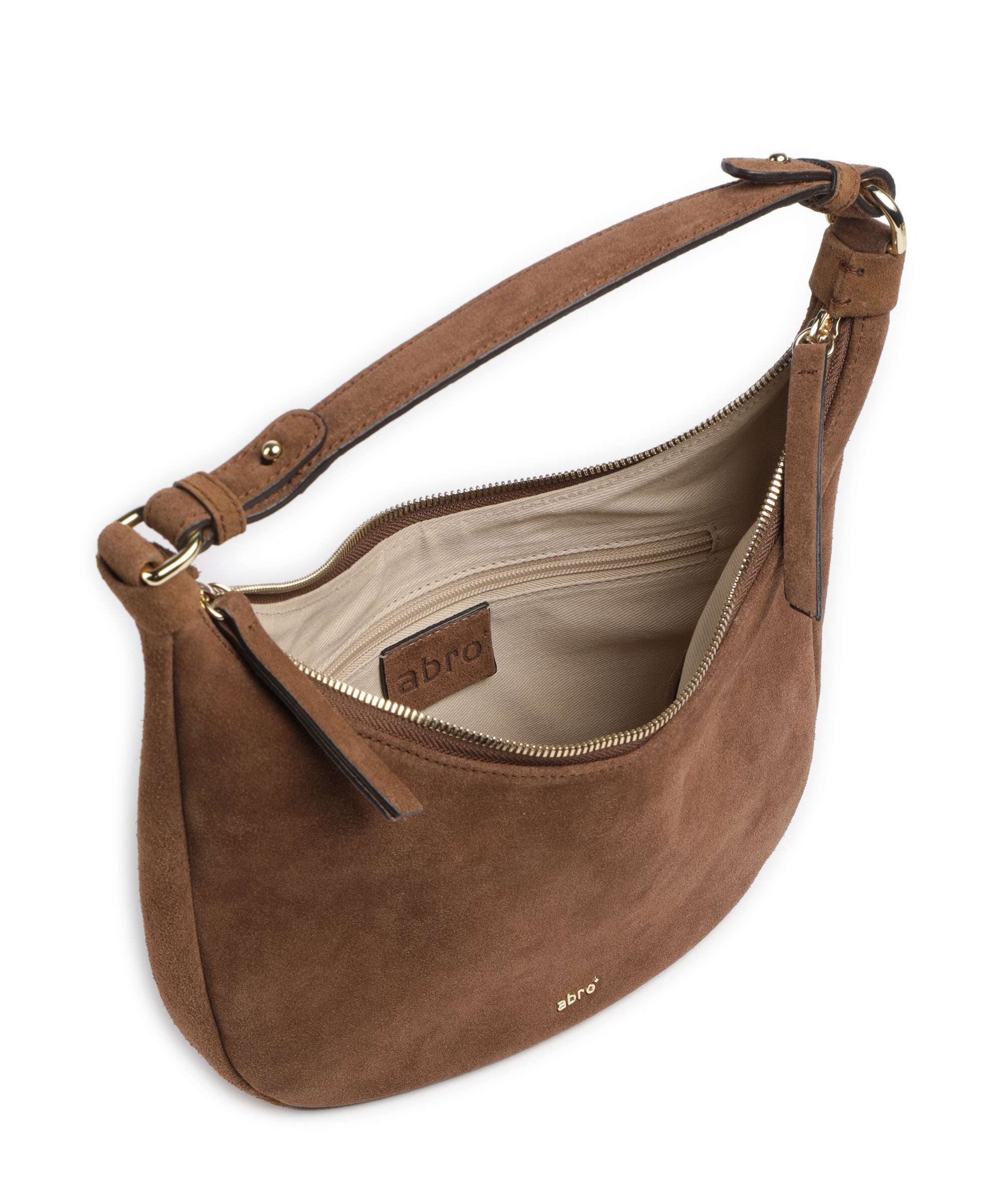Abro Suede Nana Mini Hobo bag wood - Image 5