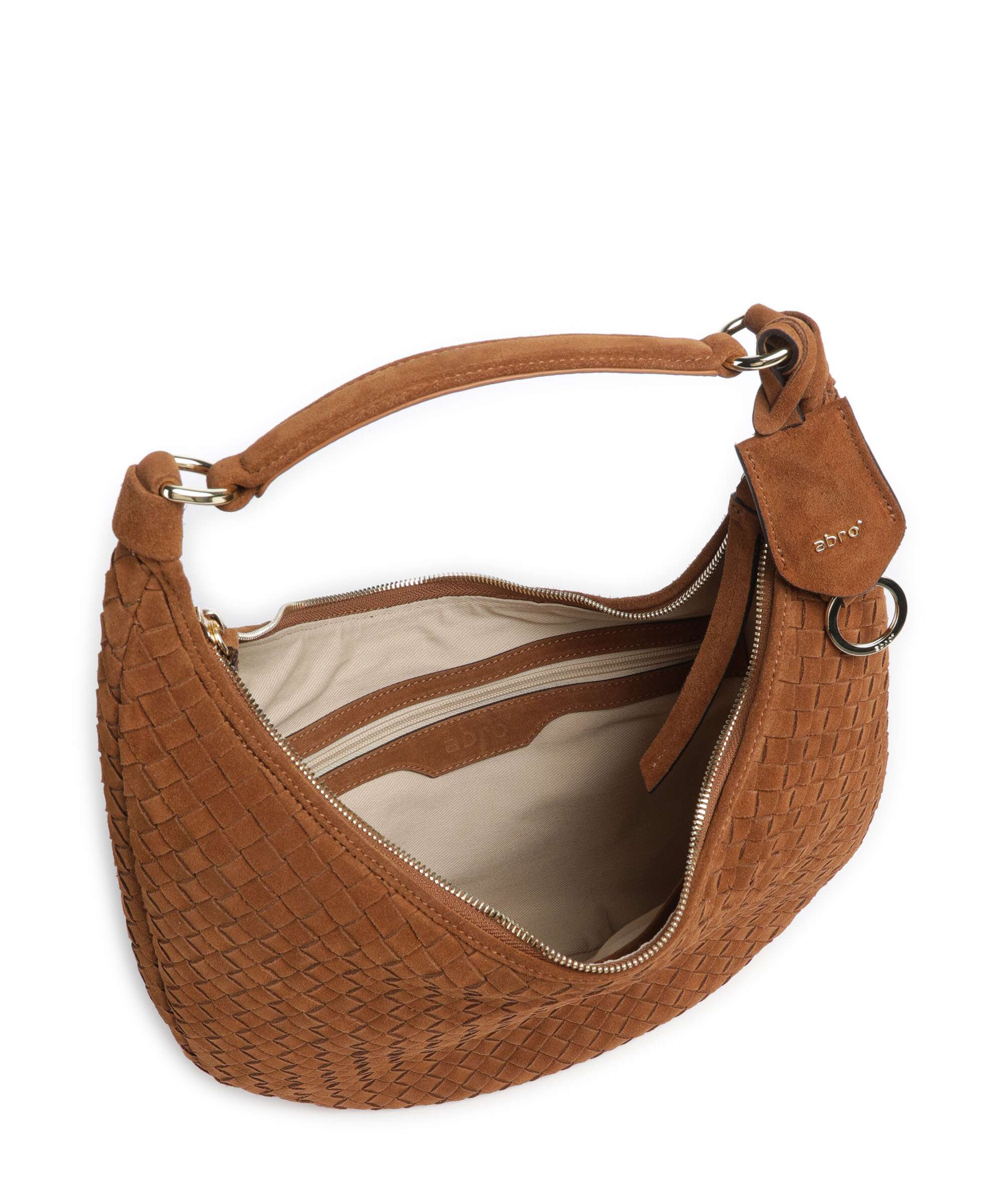 Abro Suede Nana Small Hobo bag cuoio - Image 6