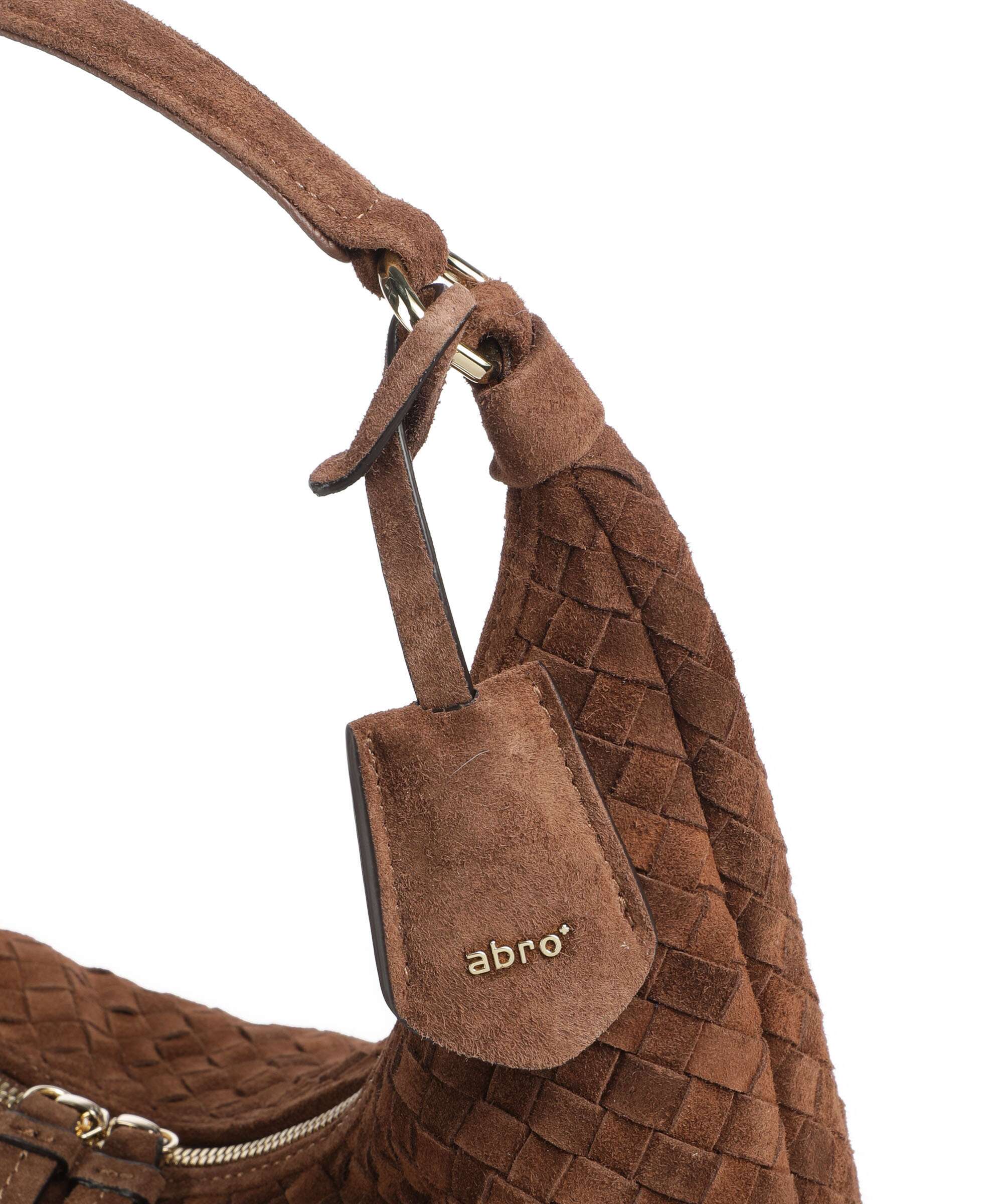 Abro Suede Nana Small Hobo bag wood - Image 4