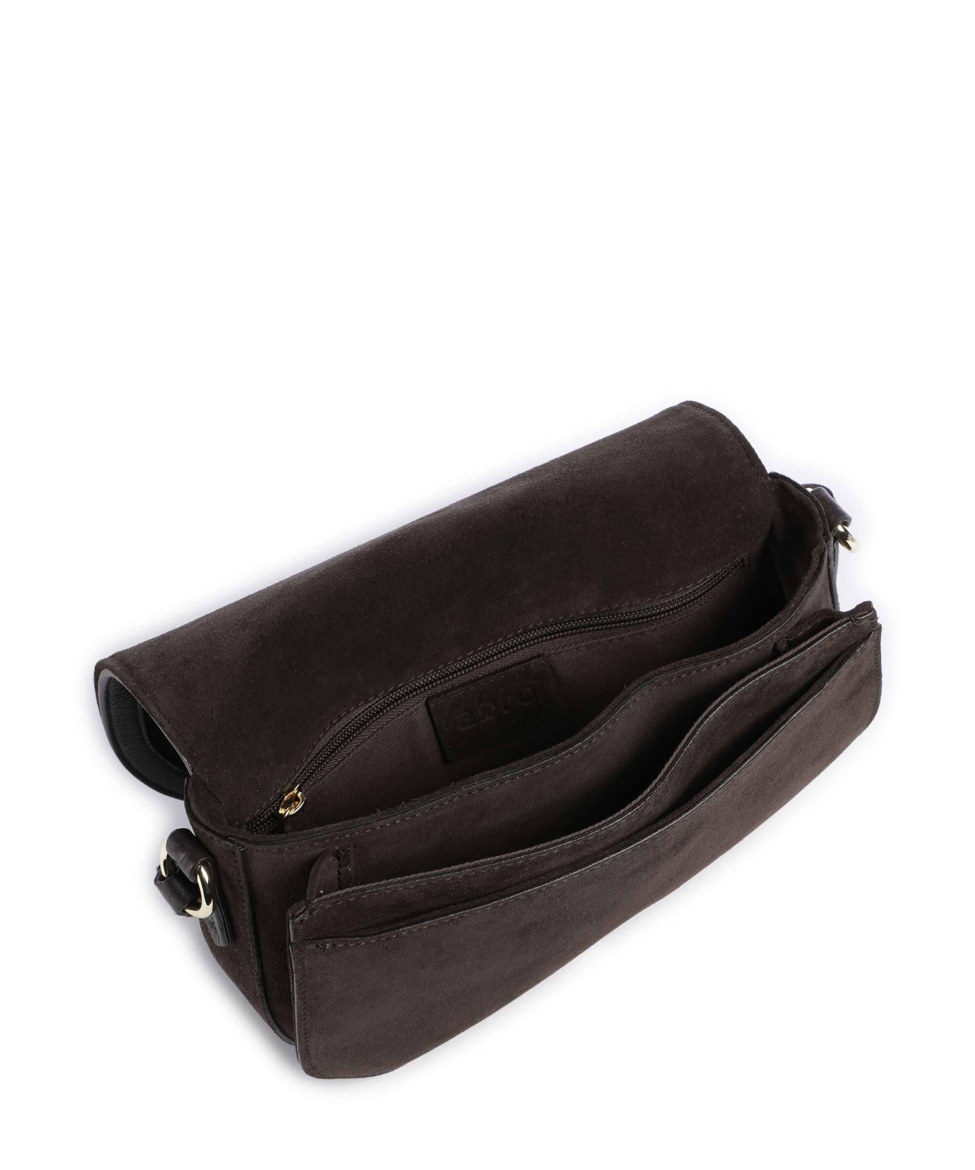 Abro Suede Rosalia Crossbody bag dark brown - Image 5