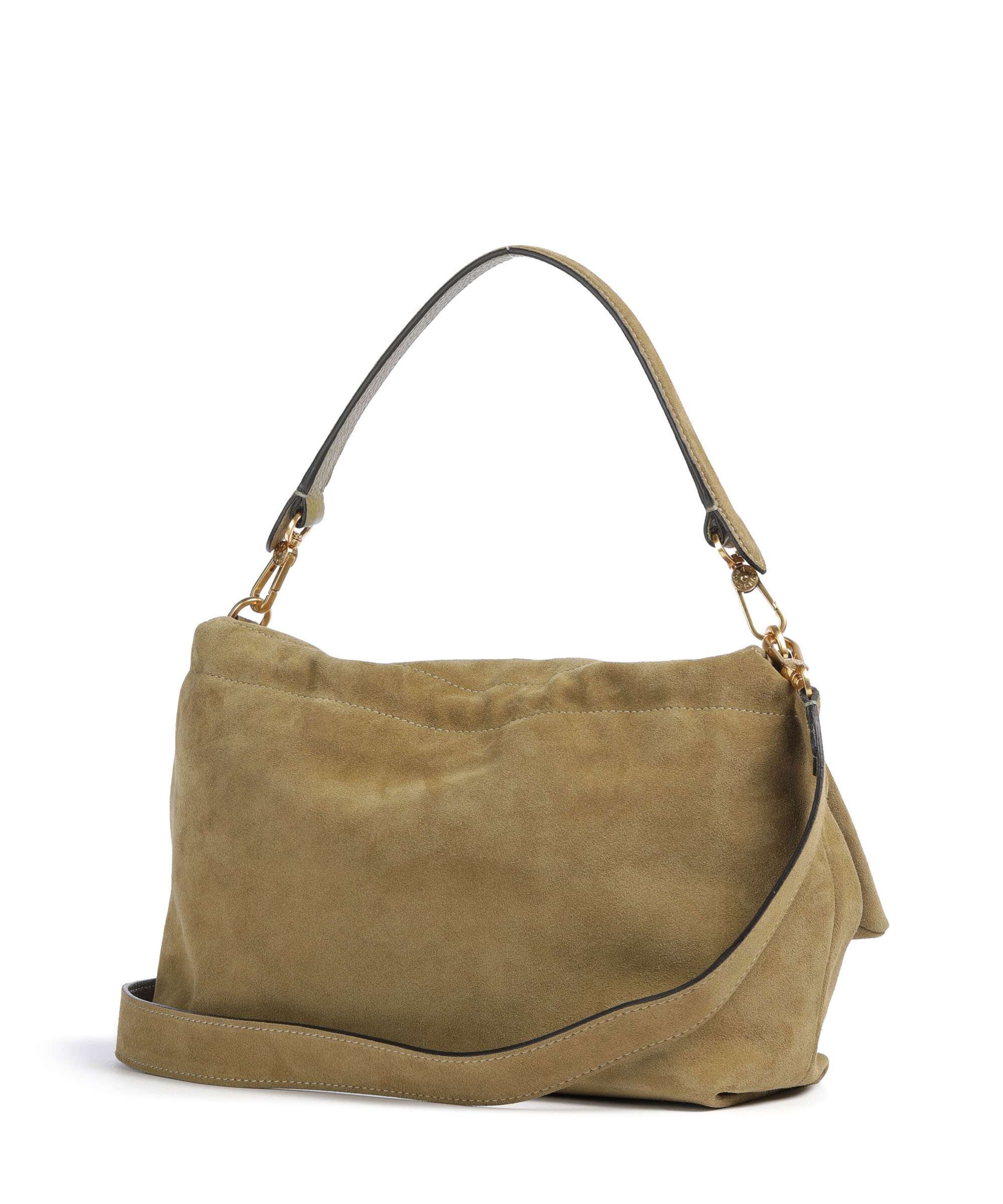 Abro Suede Temi Large Shoulder bag mud - Image 2