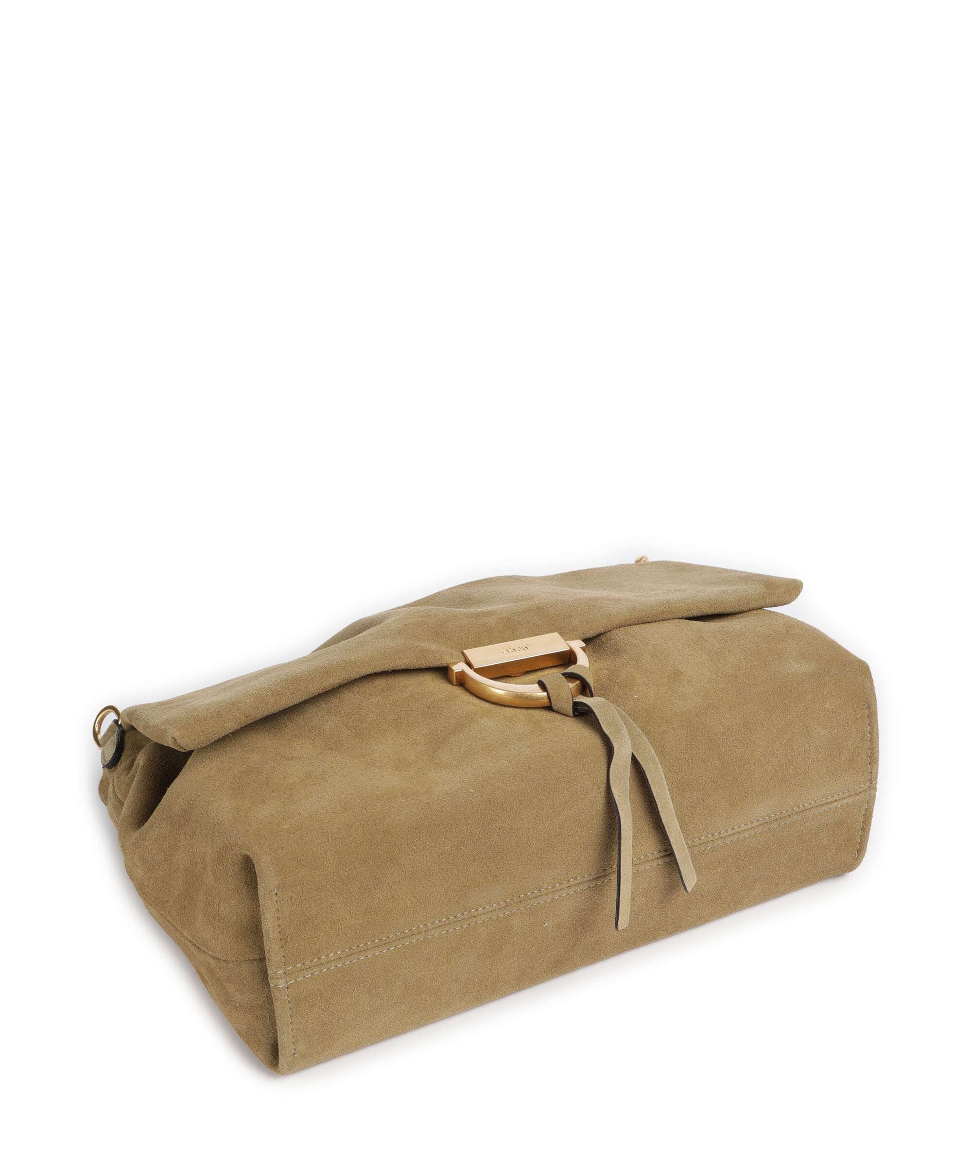 Abro Suede Temi Large Shoulder bag mud - Image 5