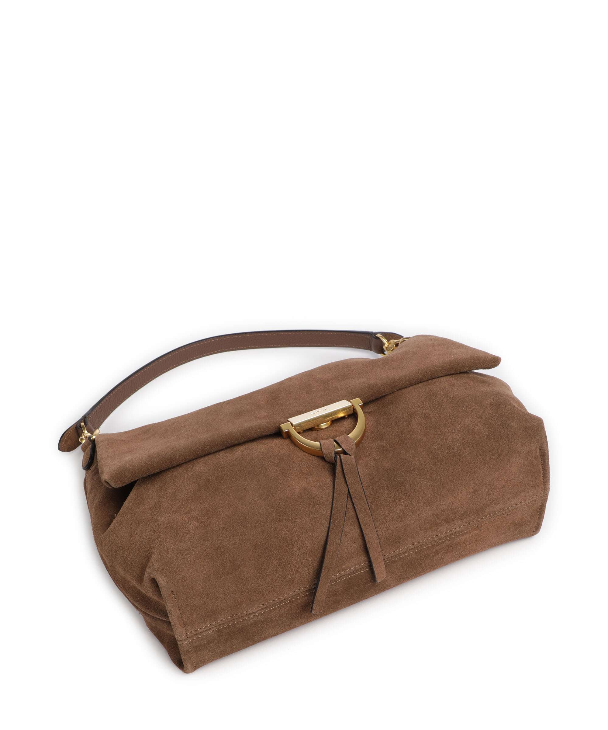 Abro Suede Temi Large Shoulder bag wood - Image 6