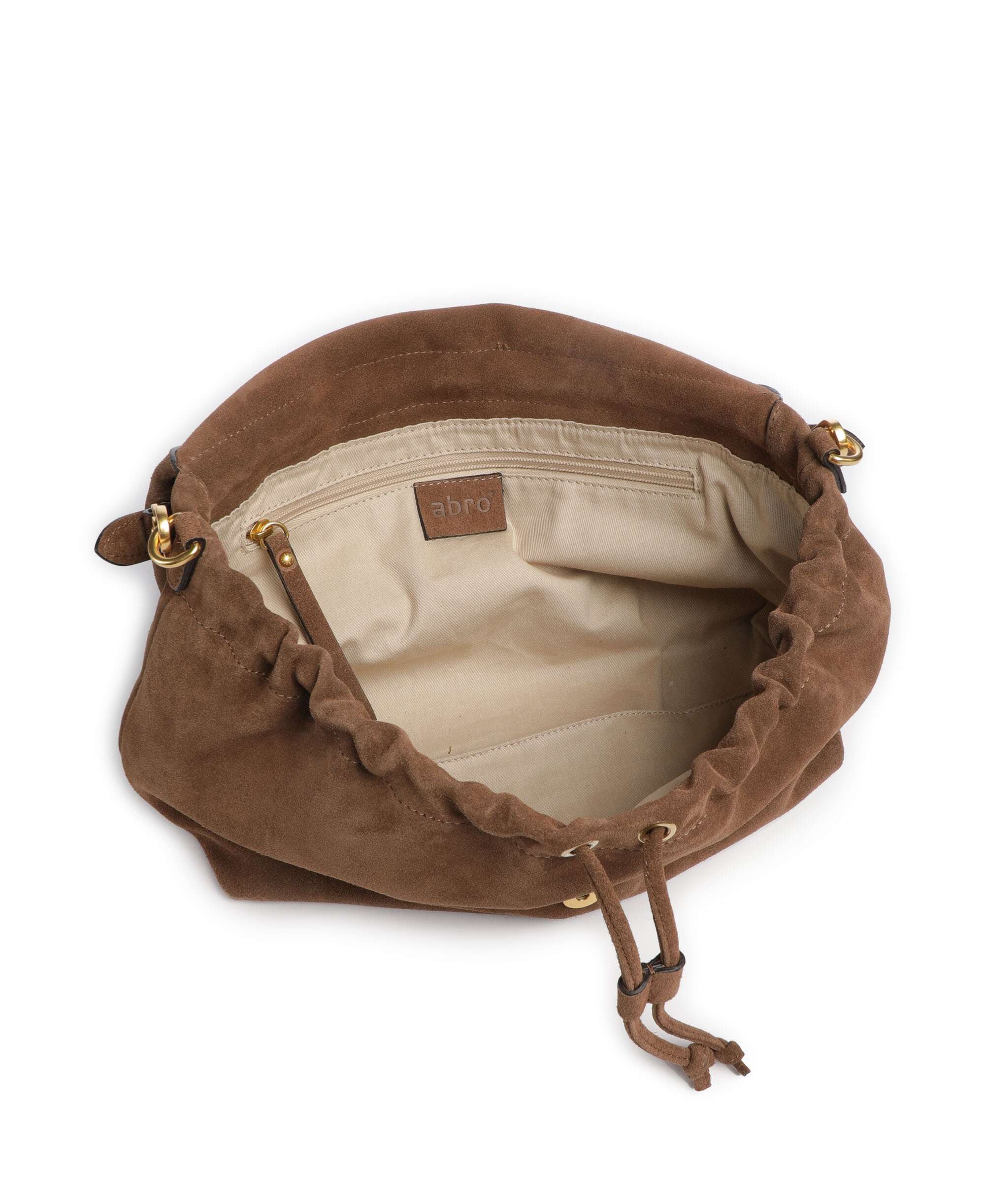 Abro Suede Temi Large Shoulder bag wood - Image 7