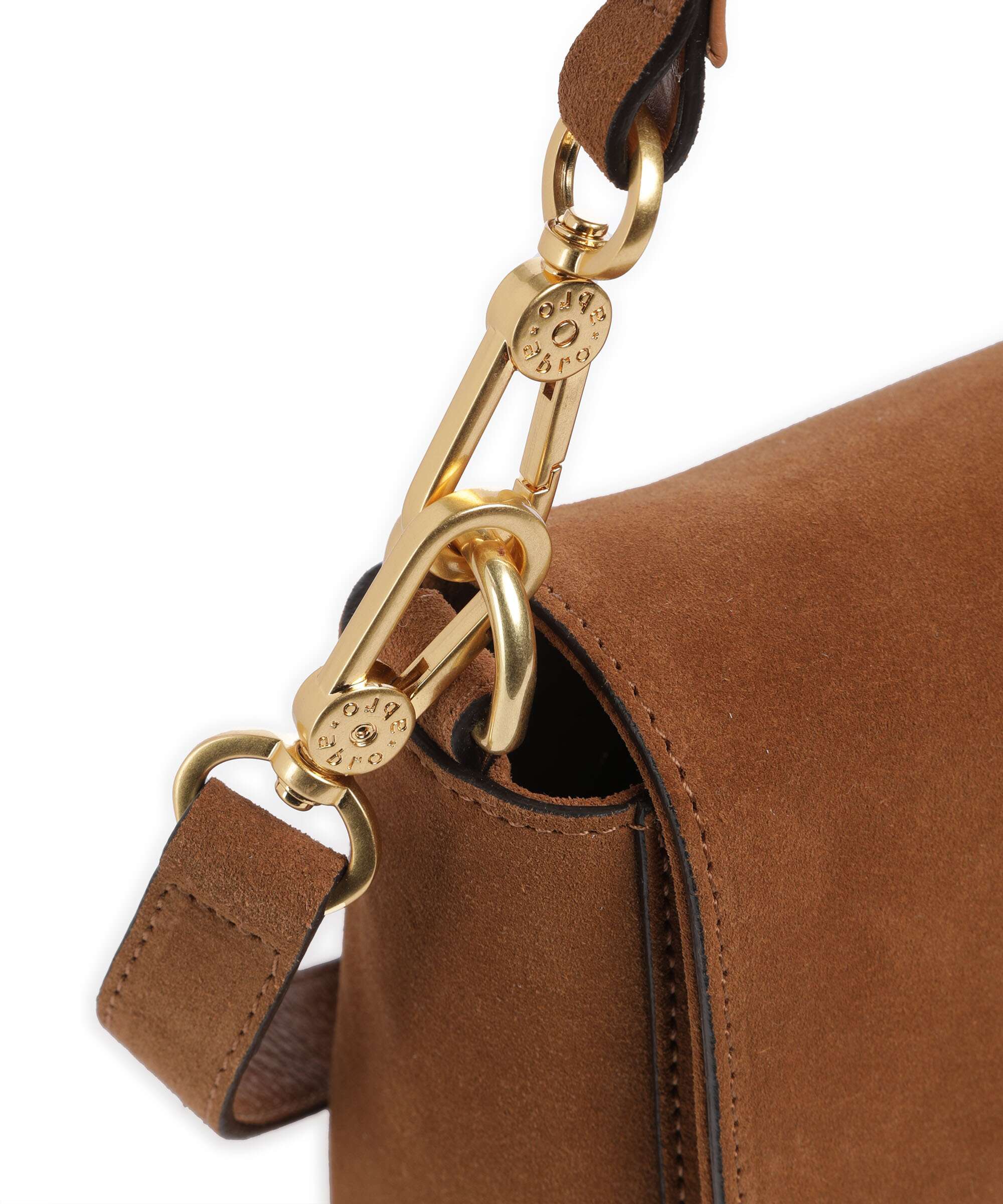 Abro Suede Temi Shoulder bag cuoio - Image 5