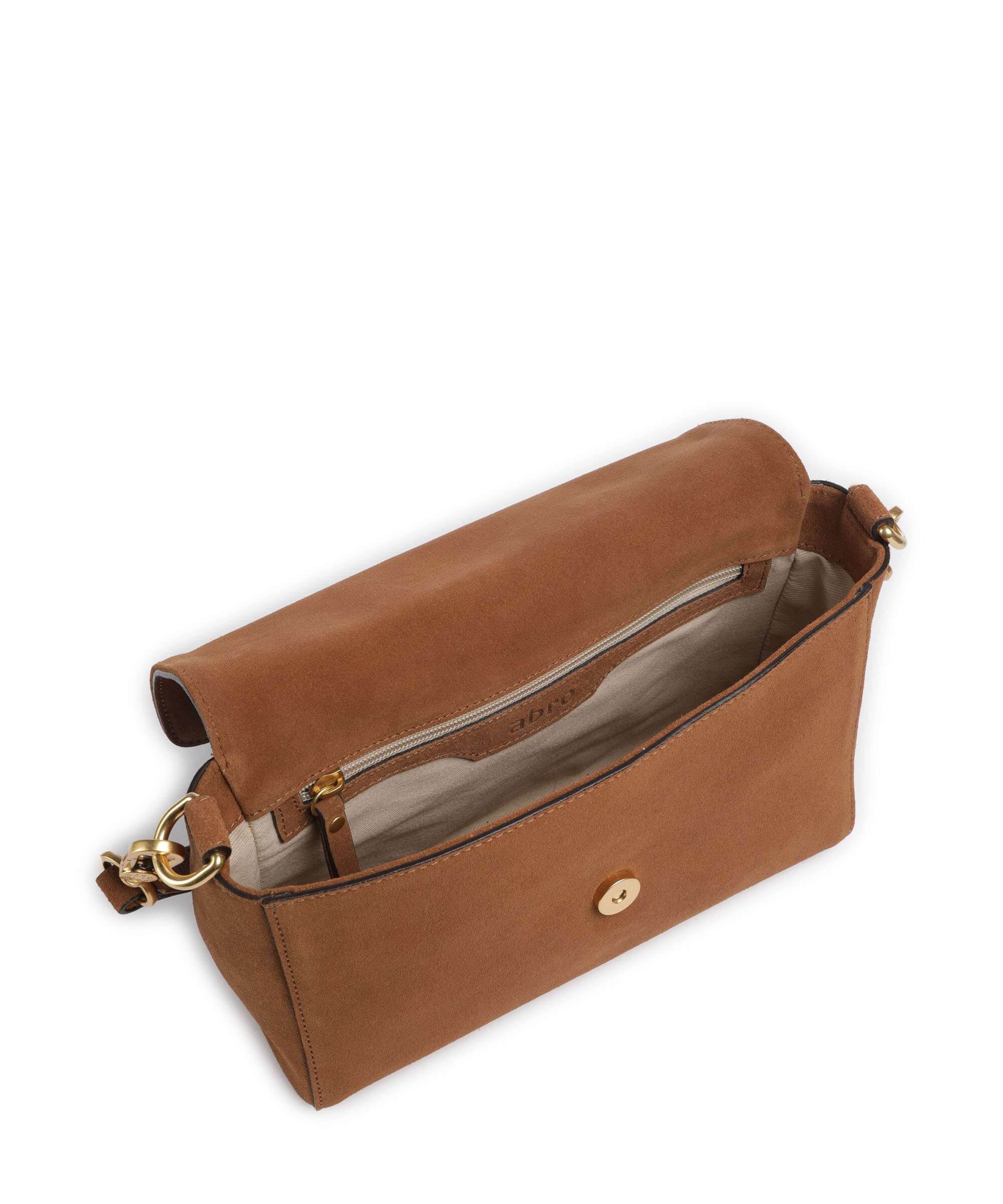 Abro Suede Temi Shoulder bag cuoio - Image 7