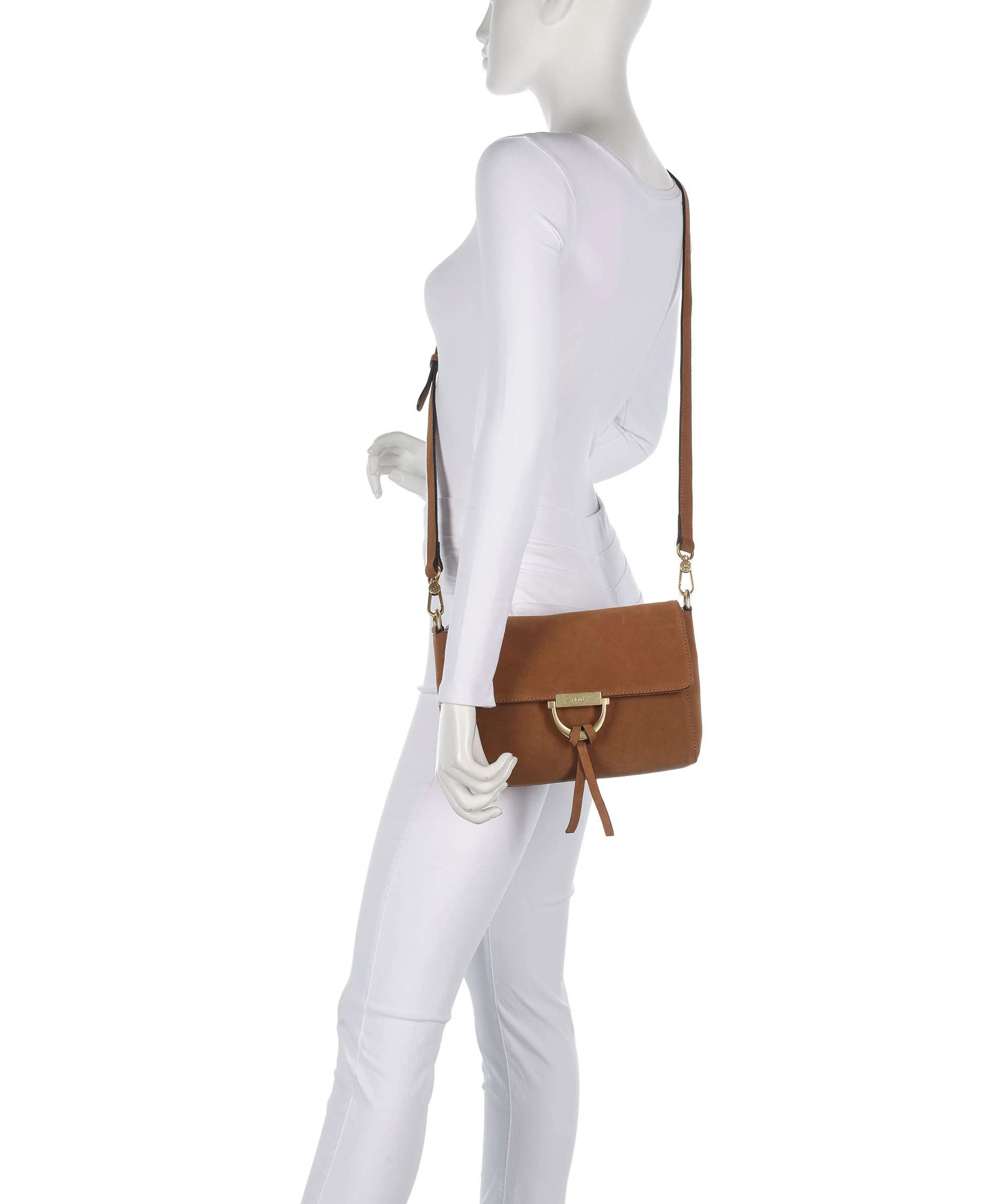 Abro Suede Temi Shoulder bag cuoio - Image 4