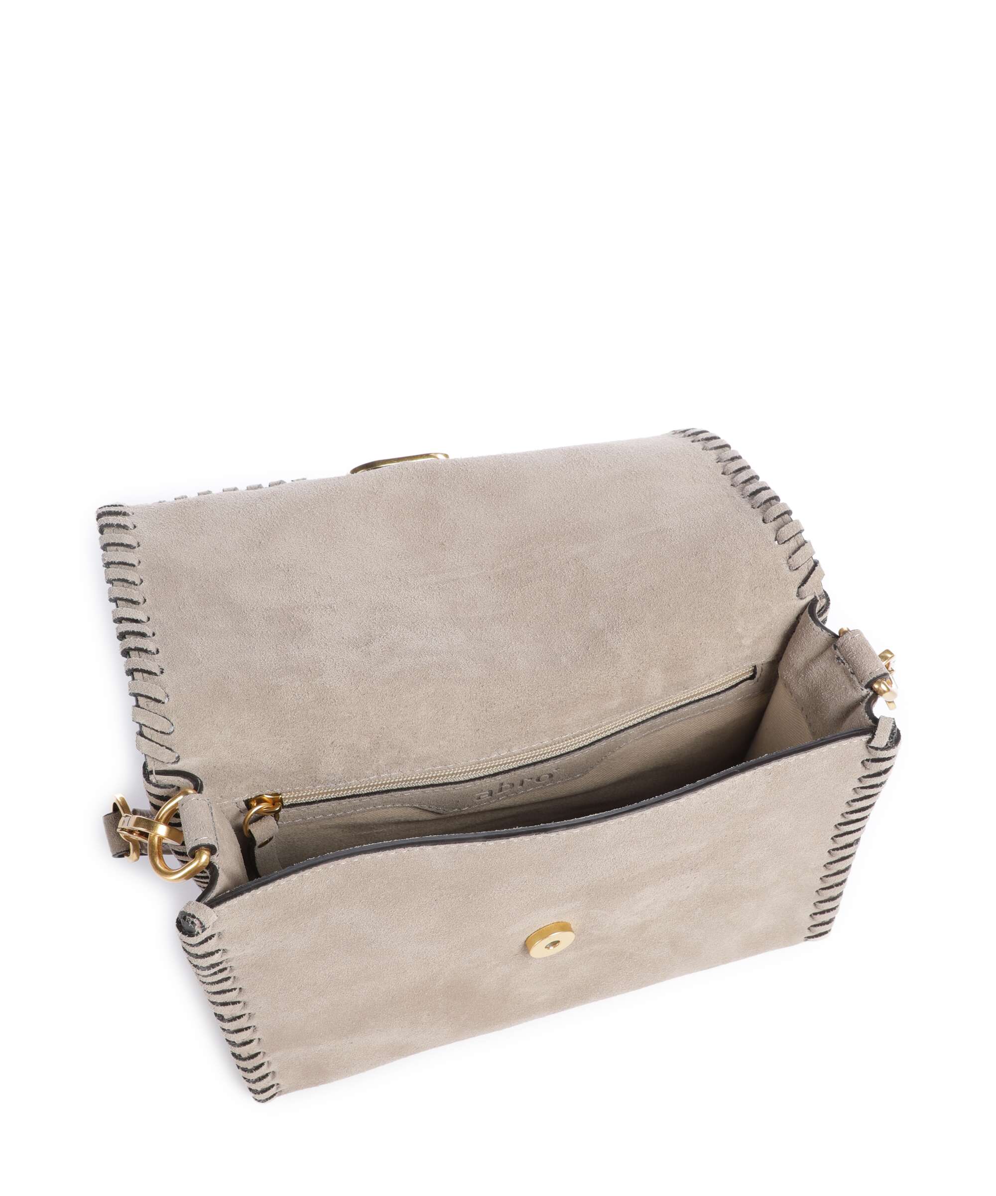 Abro Suede Temi Stitch Shoulder bag siena - Image 7