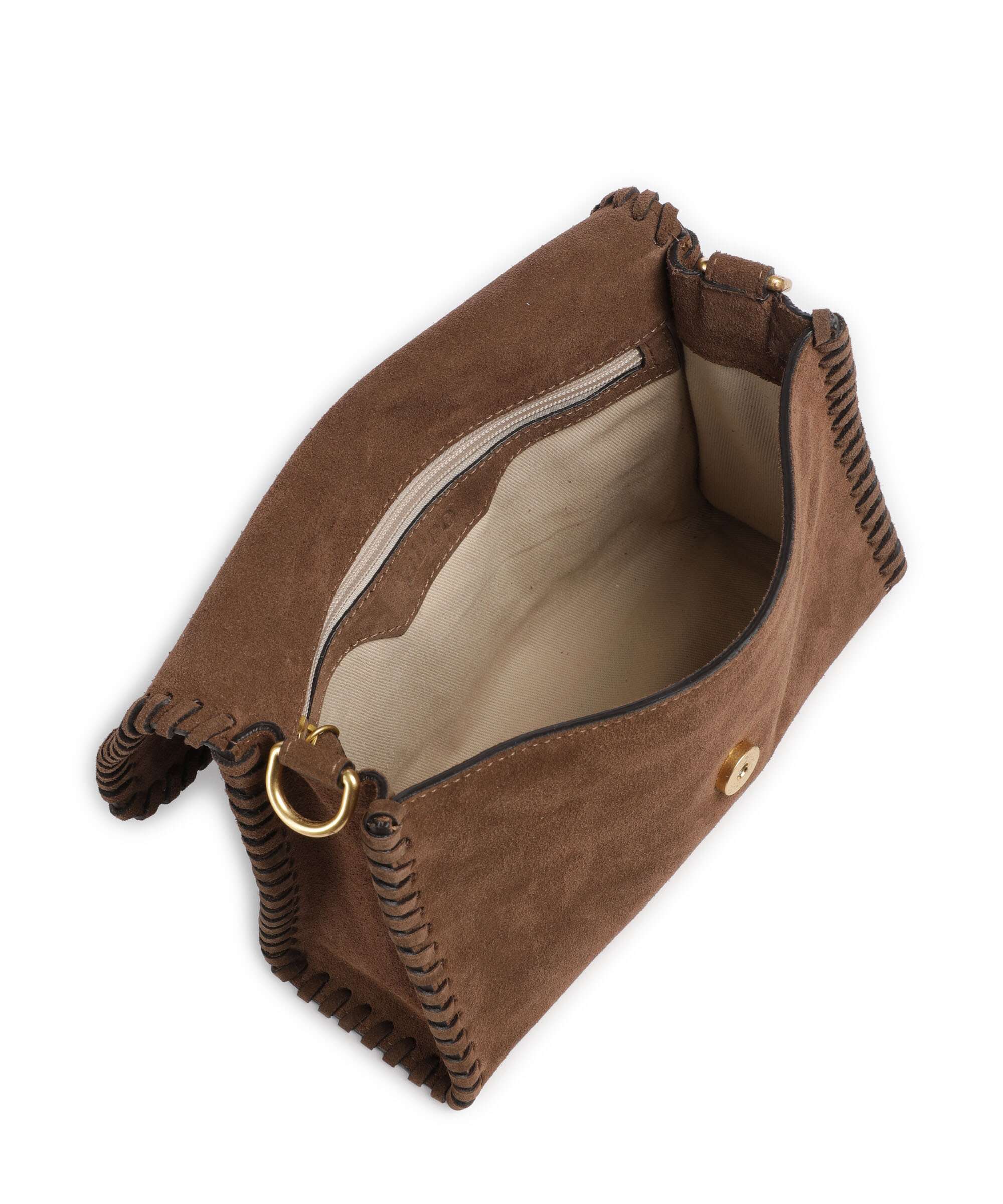 Abro Suede Temi Stitch Shoulder bag wood - Image 6