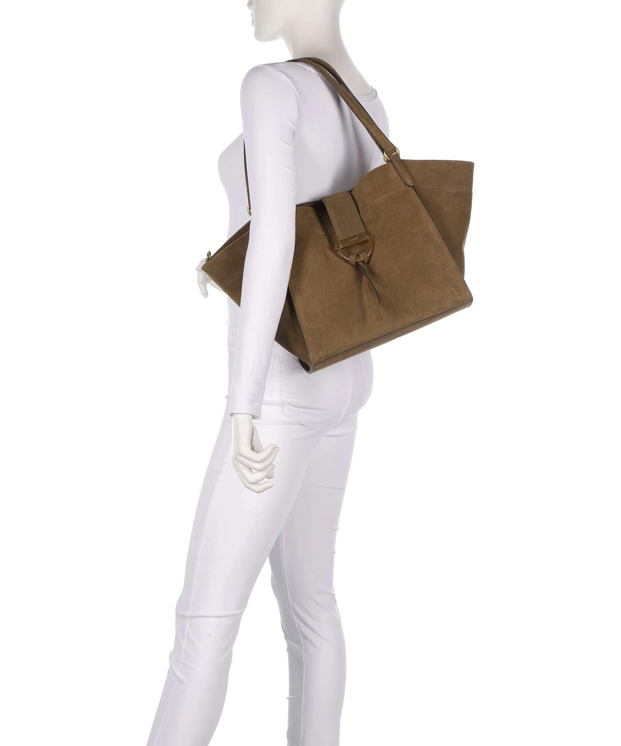 Abro Suede Temi Tote bag military - Image 3