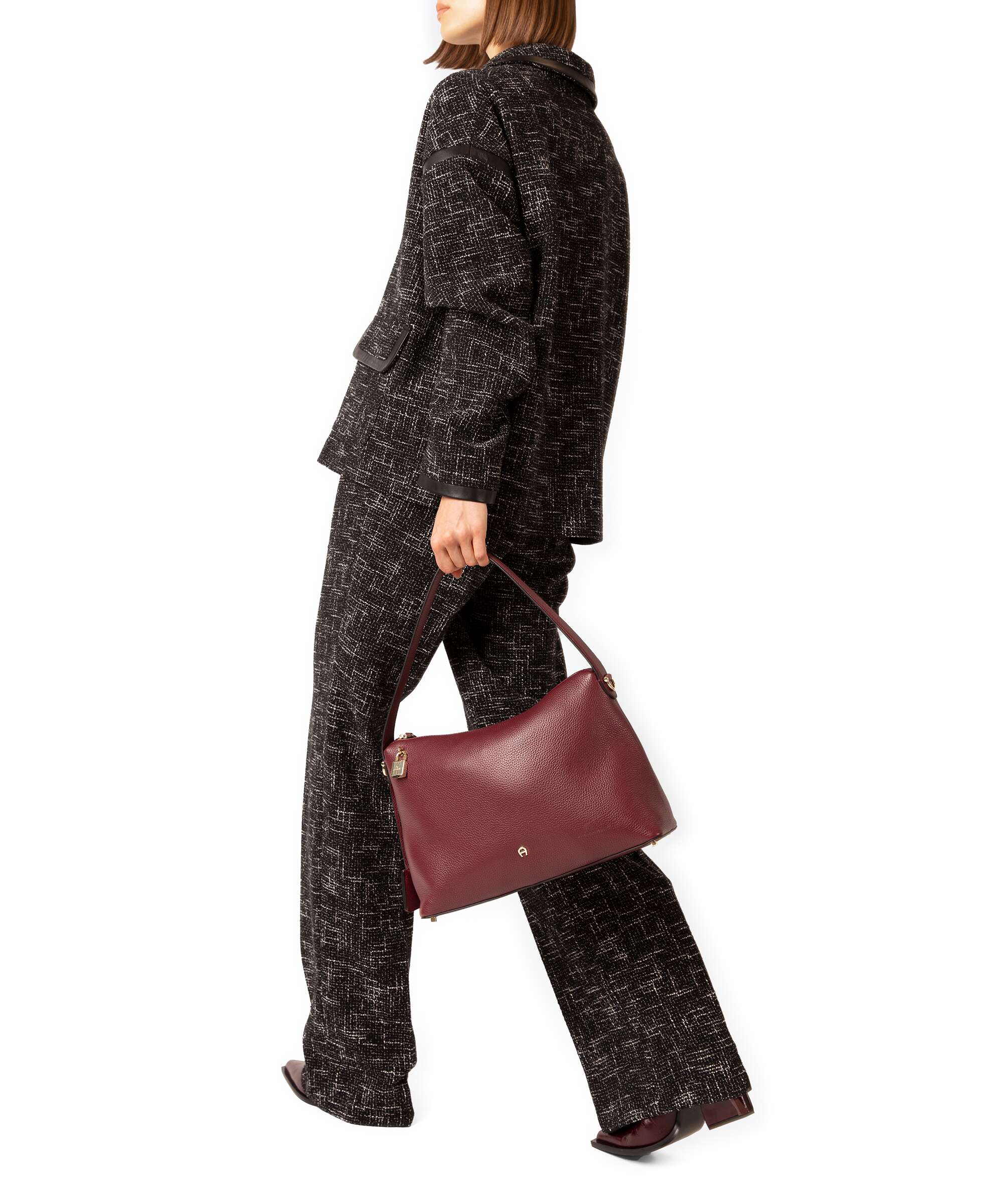 Aigner Delia M Hobo bag burgundy - Image 3