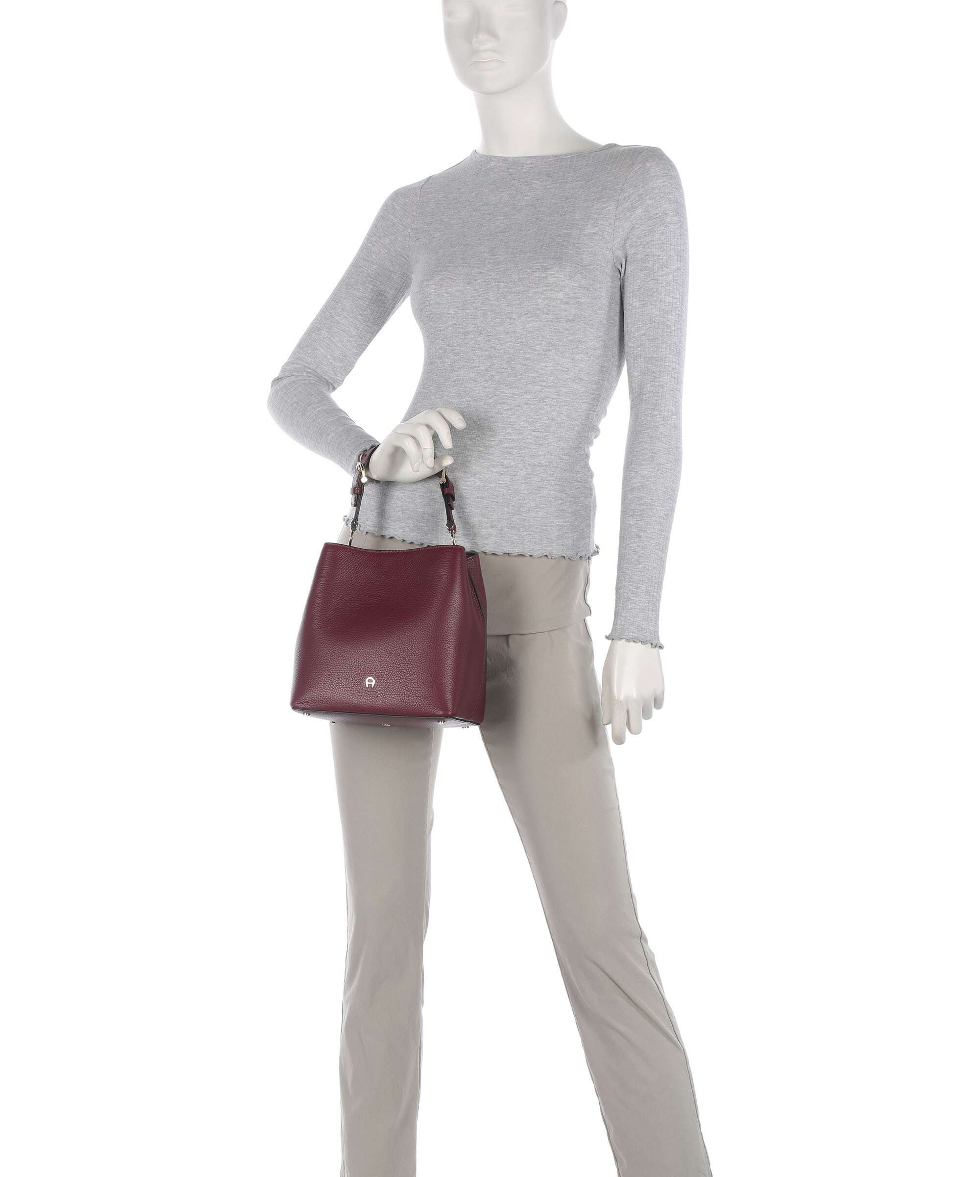 Aigner Delia S Bucket bag burgundy - Image 3