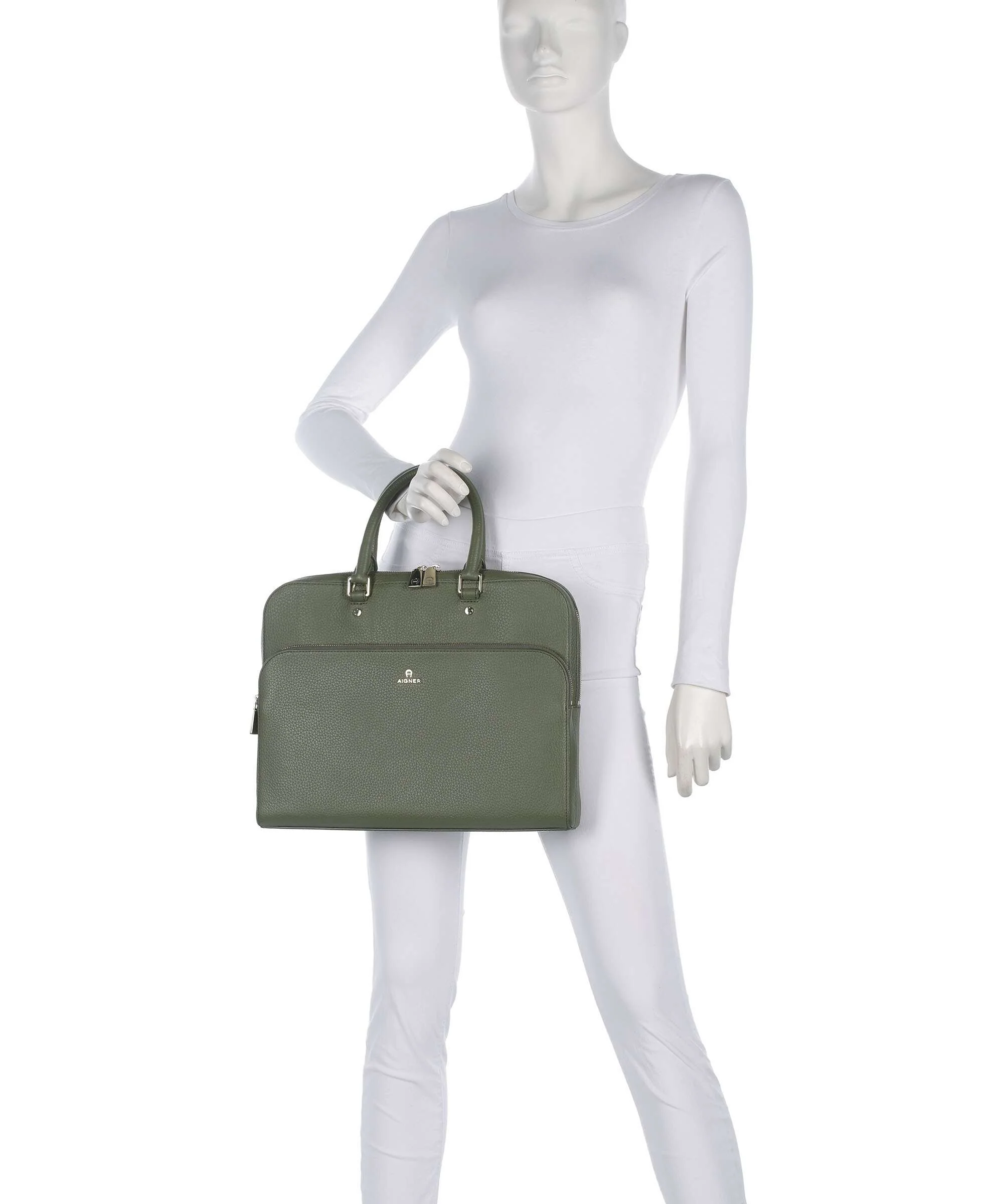 Aigner Ivy L Briefcase moss green - Image 3