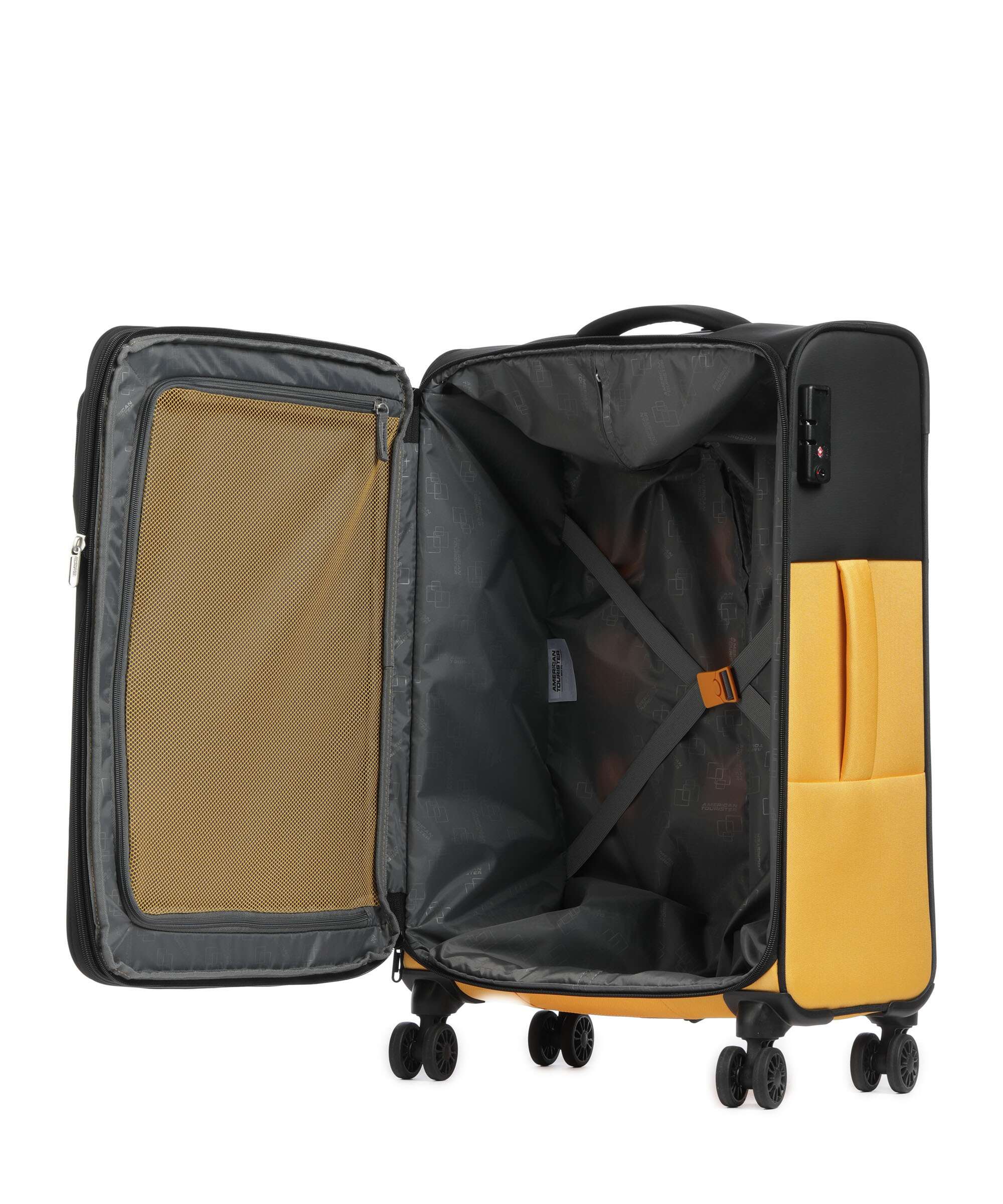 American Tourister Daring Dash M Spinner (4 wheels) black/yellow - Image 6