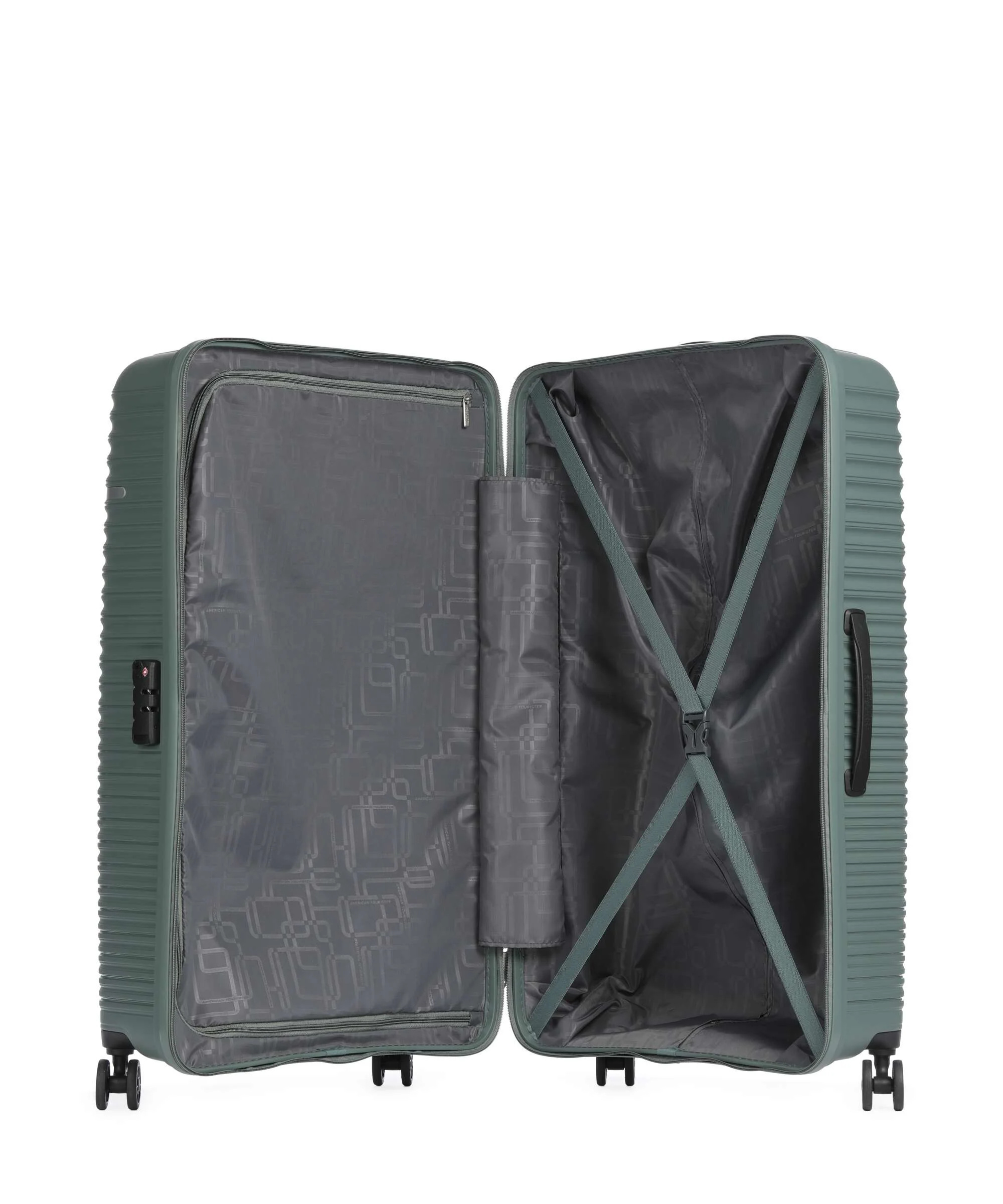 American Tourister Liftoff Spinner (4 wheels) dark olive - Image 5