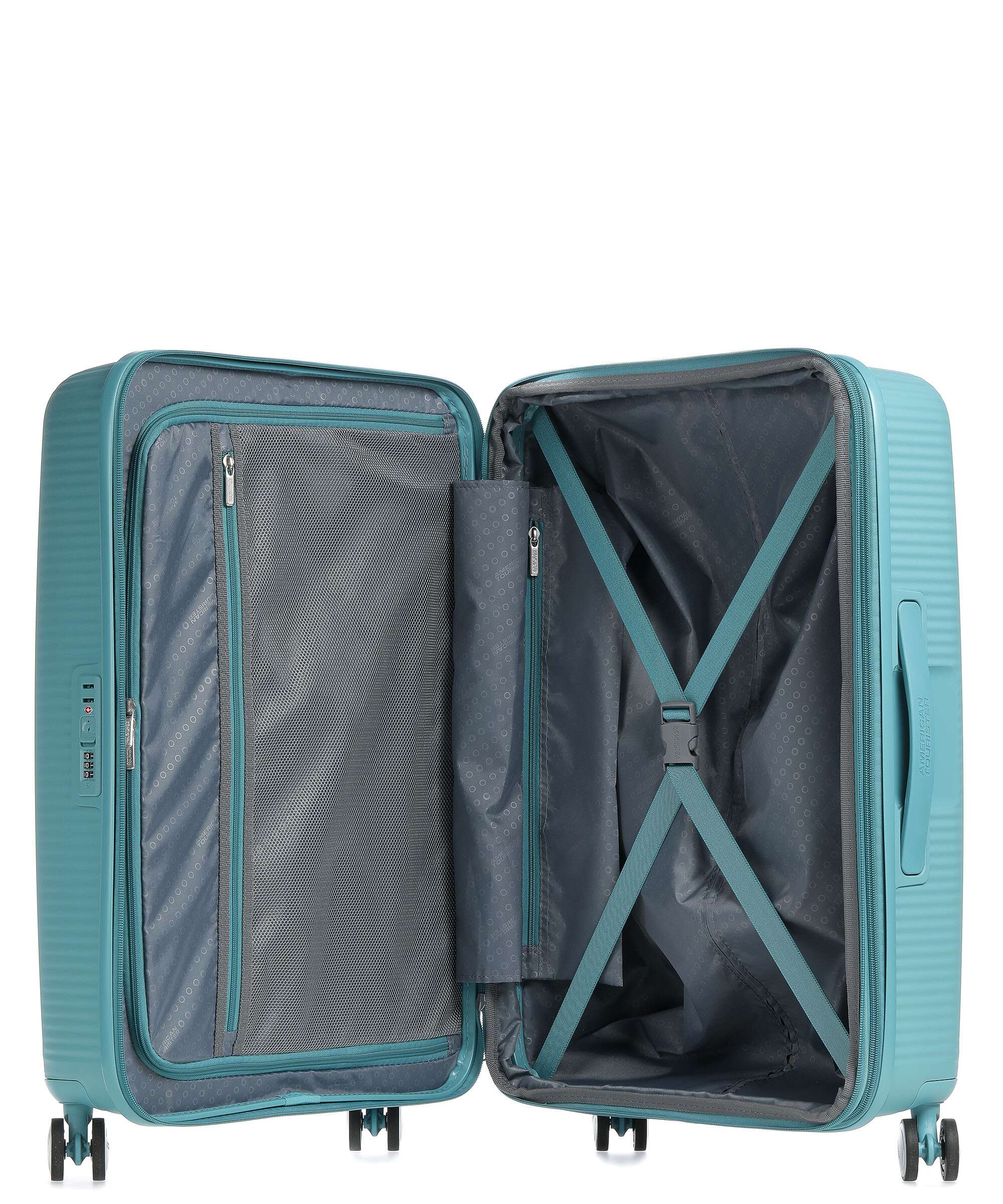 American Tourister Soundbox Spinner (4 wheels) turquoise tonic - Image 6