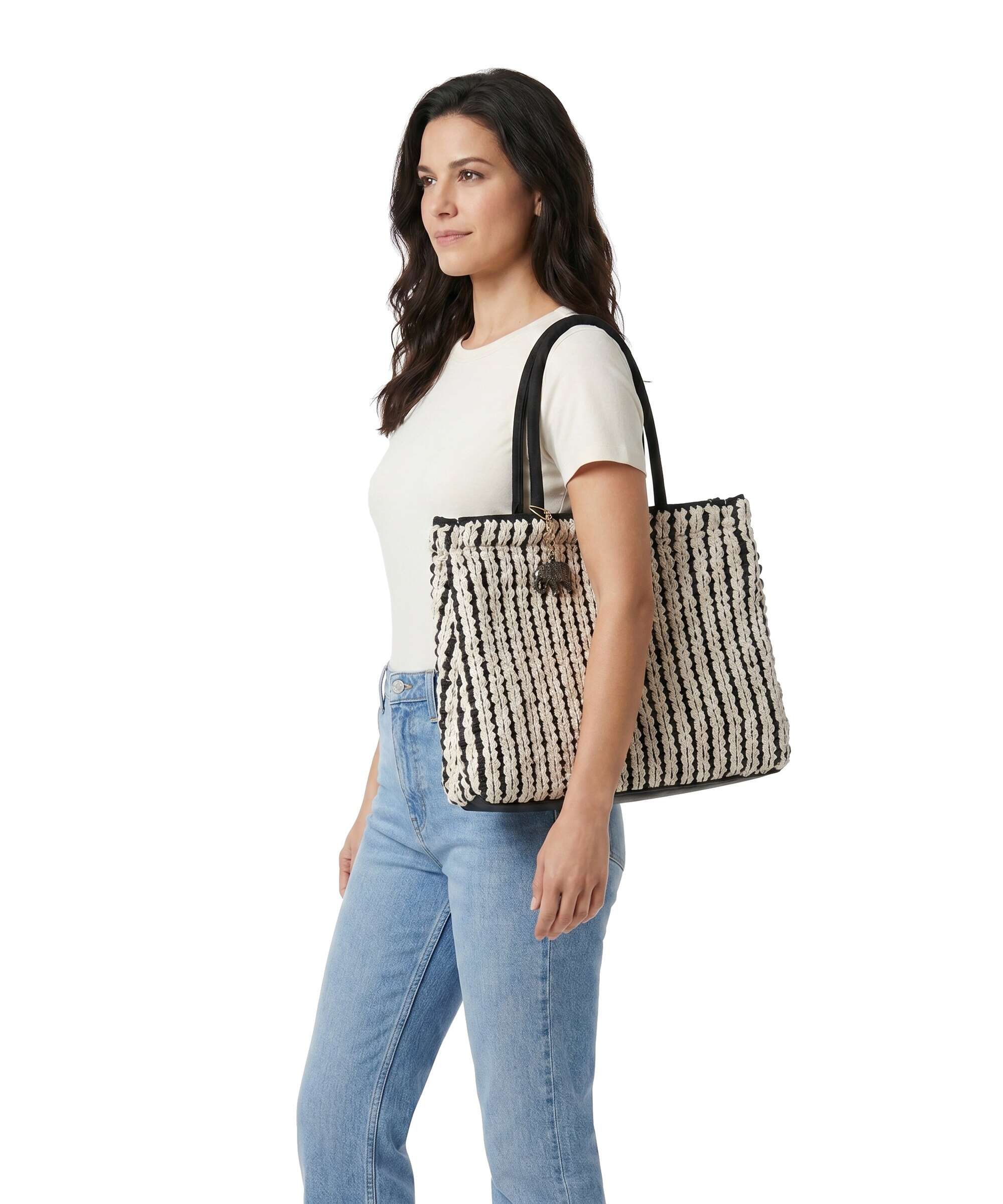 Anokhi Tote bag black/white - Image 3