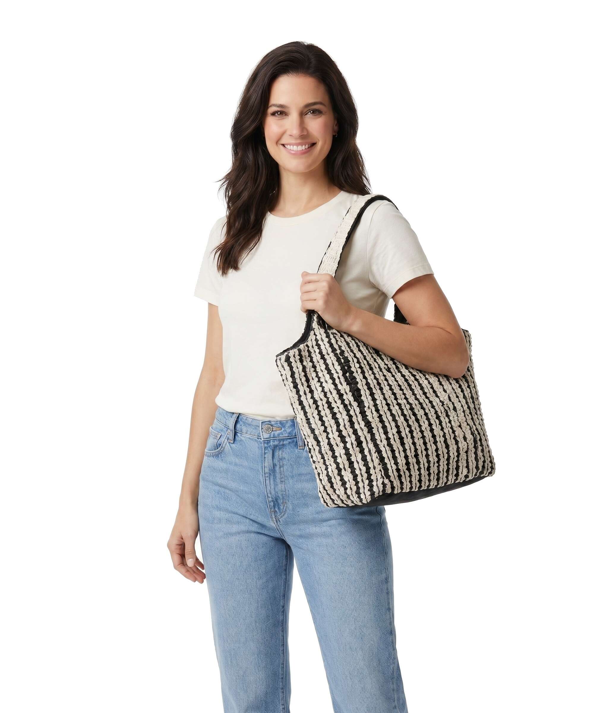 Anokhi Tote bag black/white - Image 3