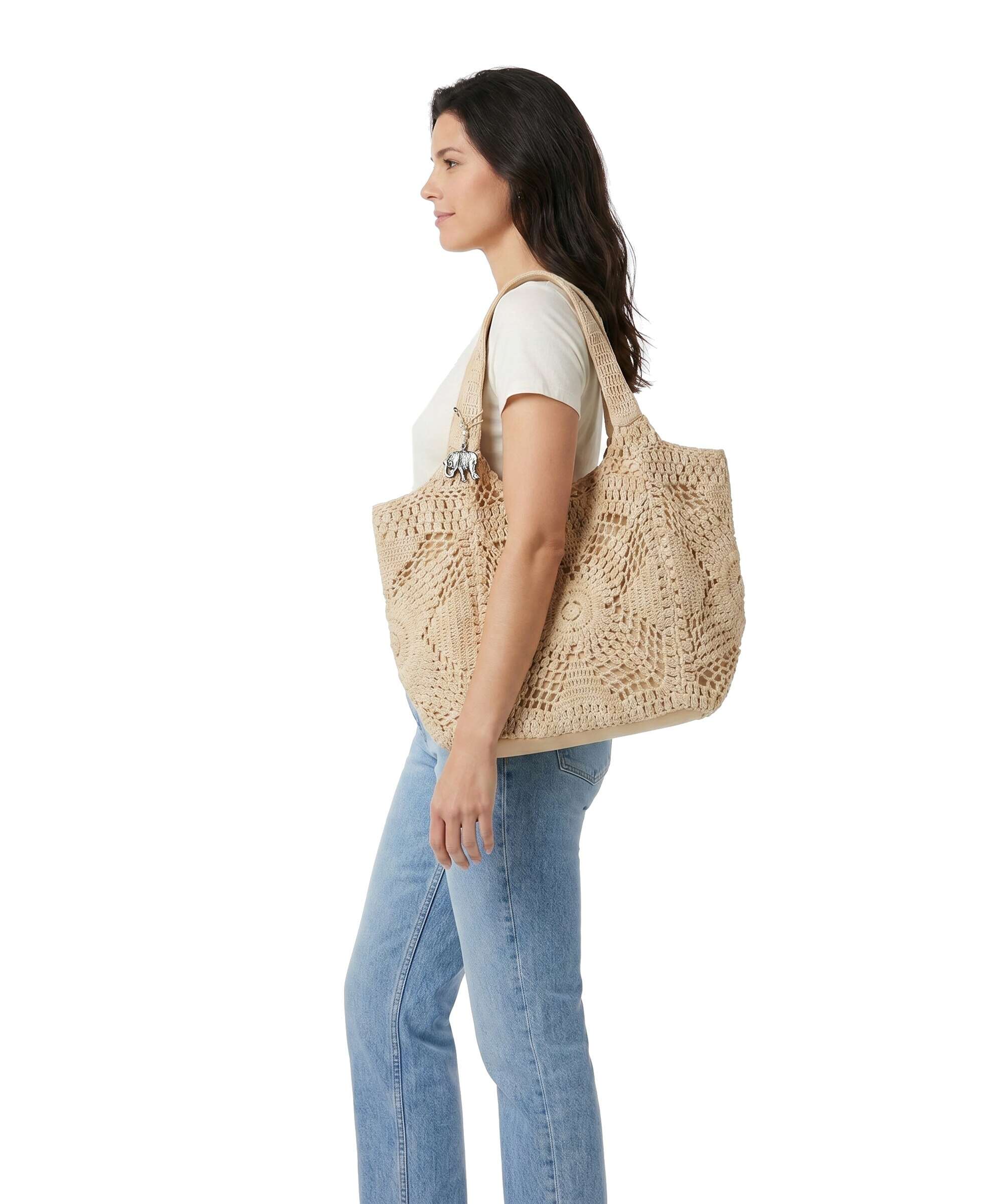 Anokhi Tote bag beige - Image 3